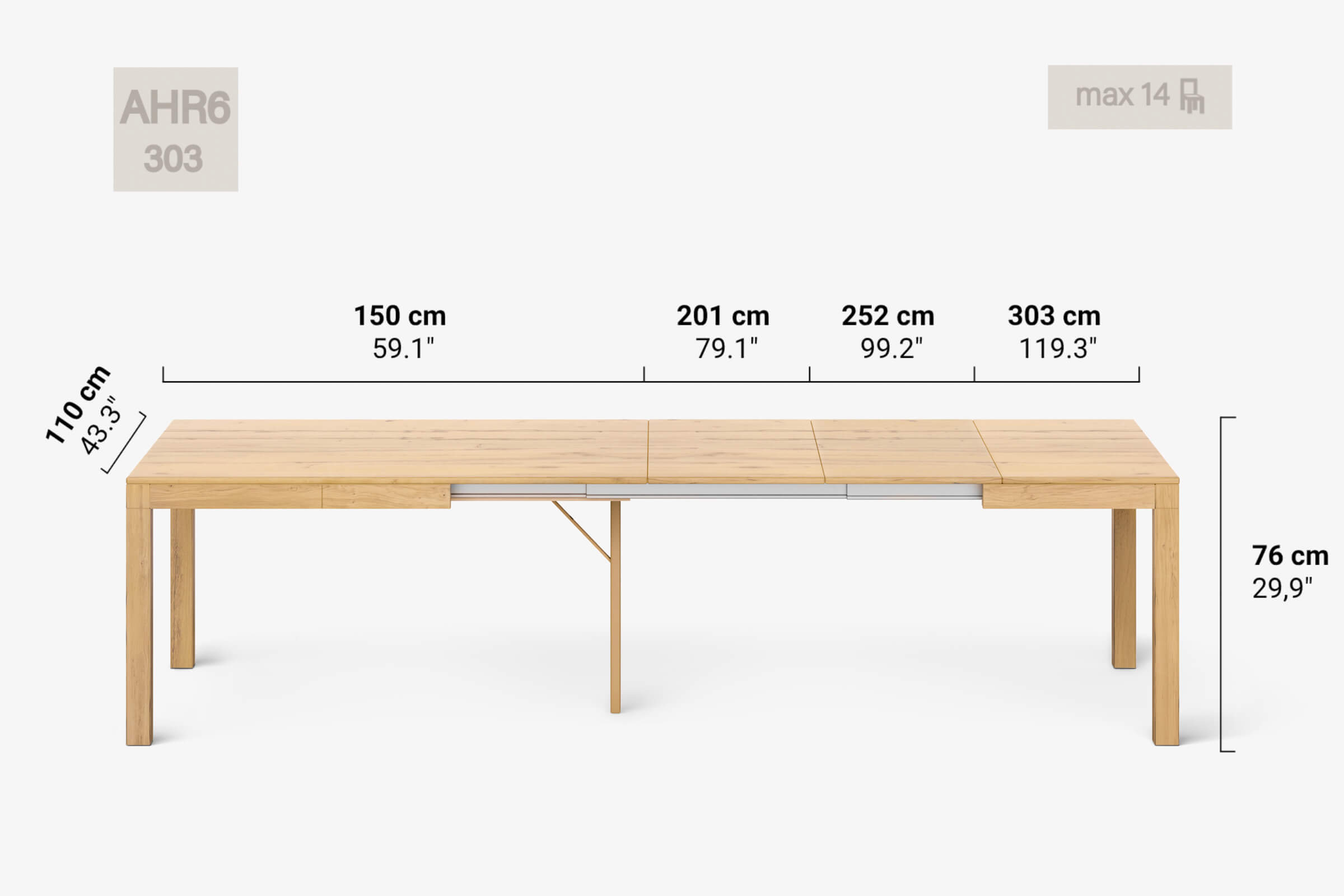 DONATELLO Extending dining table