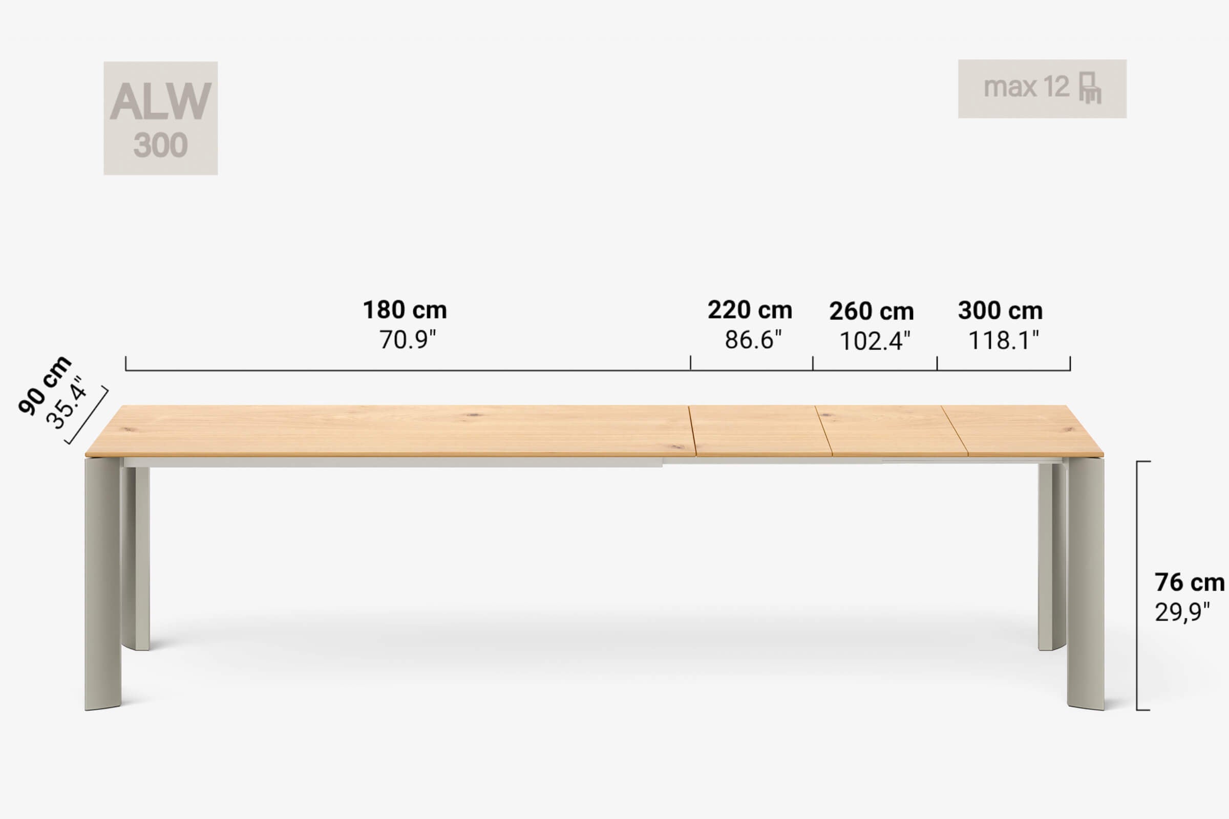 Tavolo allungabile WOOD BERNINI