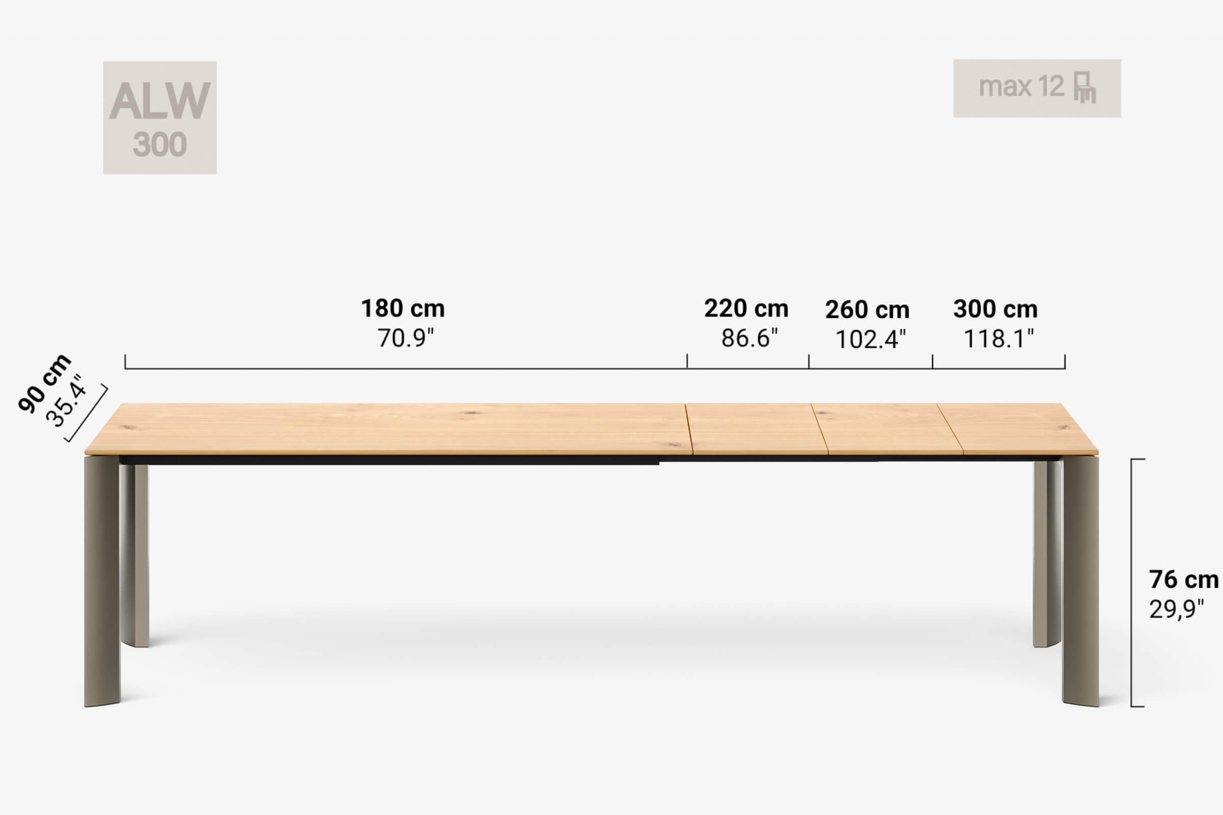 Tavolo allungabile WOOD BERNINI