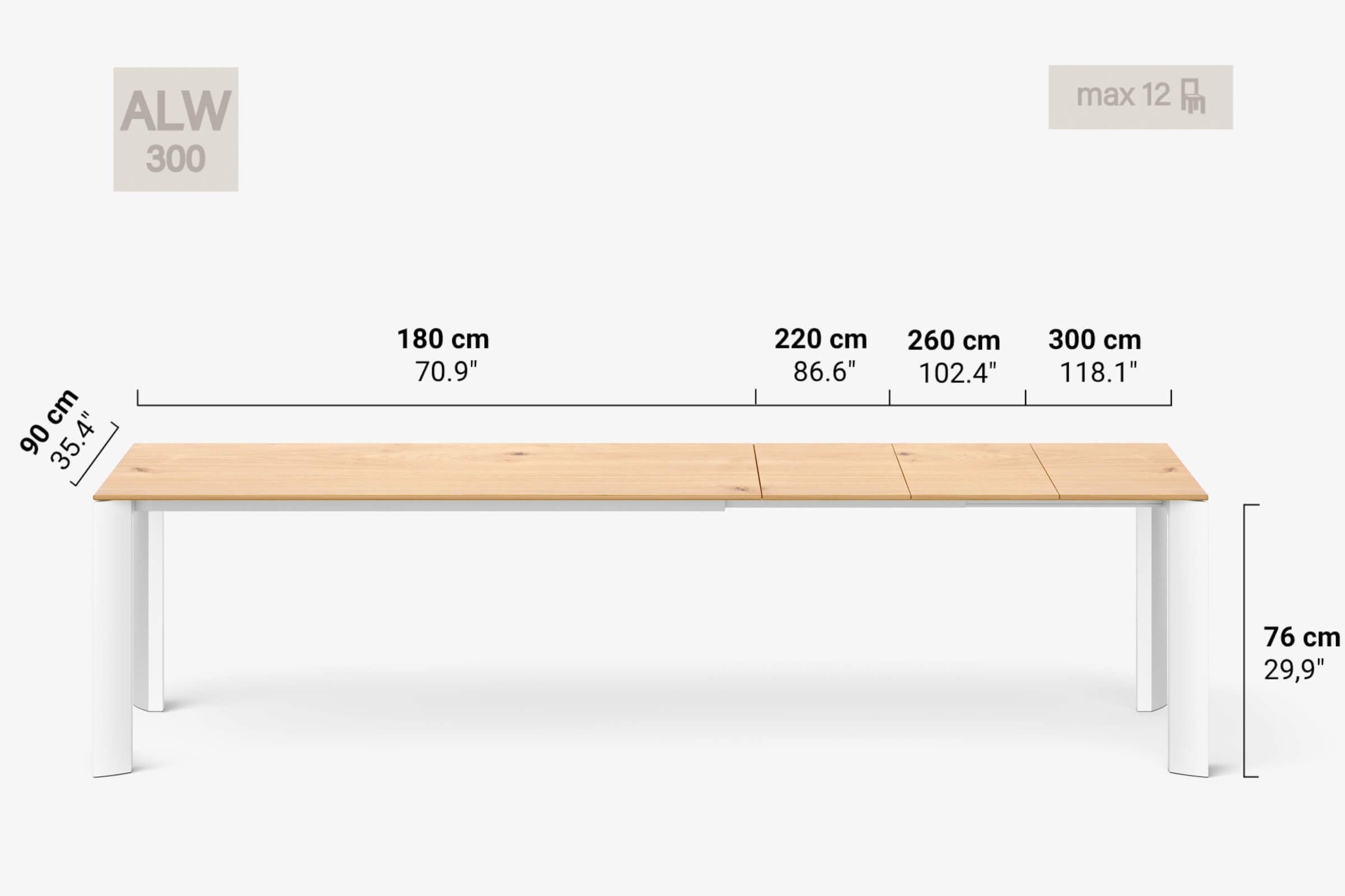 Tavolo allungabile WOOD BERNINI