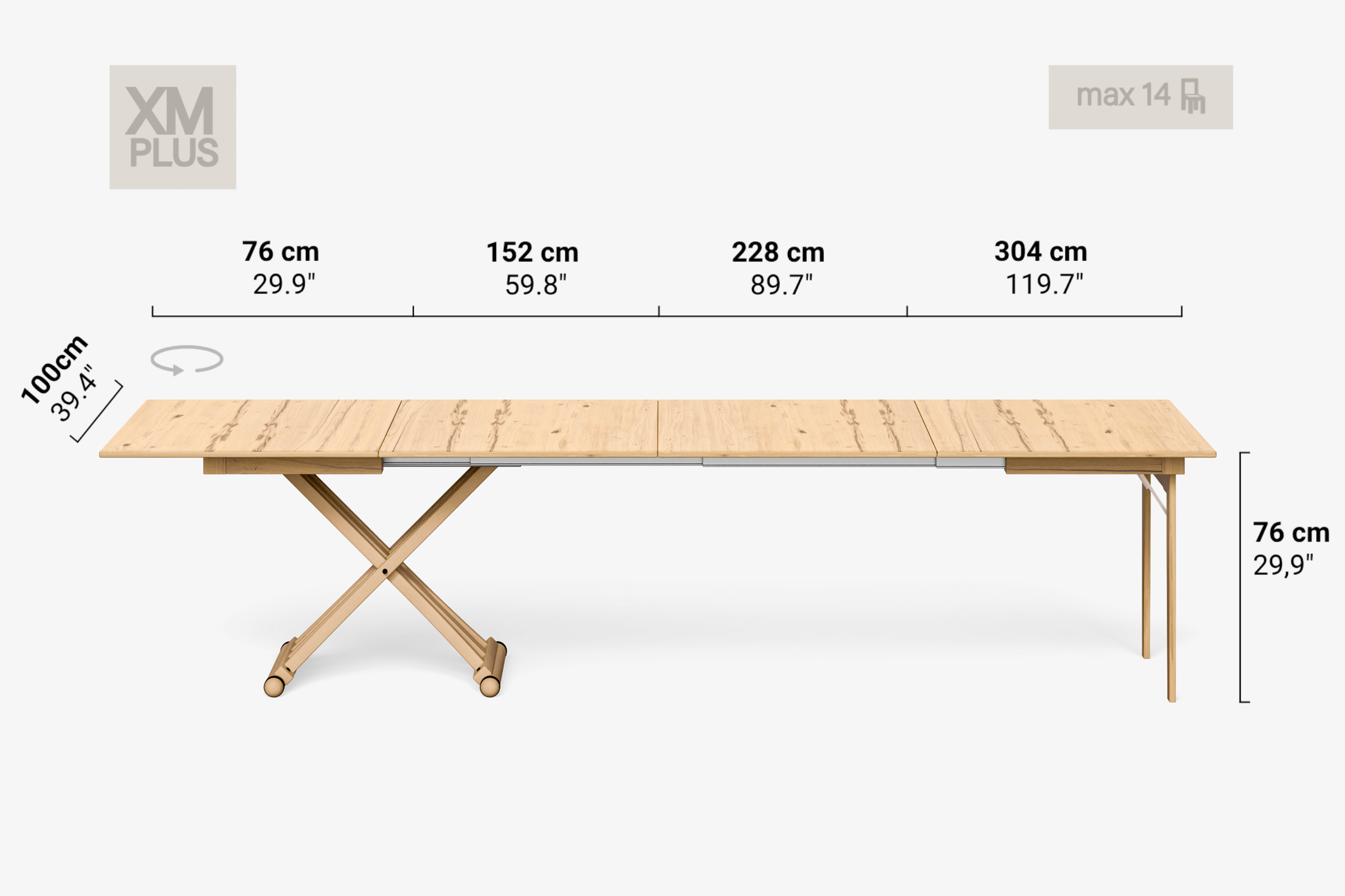 CARAVAGGIO Extendable Coffee Table