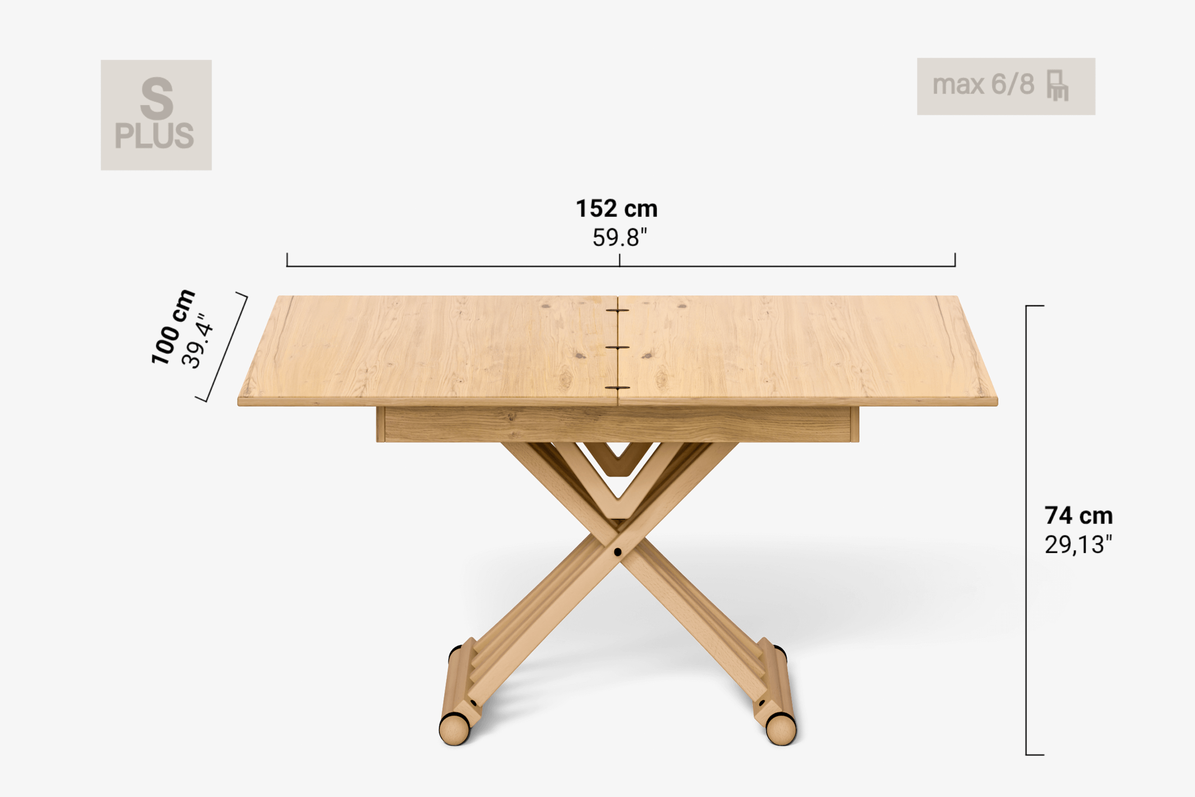 Table basse pivotante RAFFAELLO