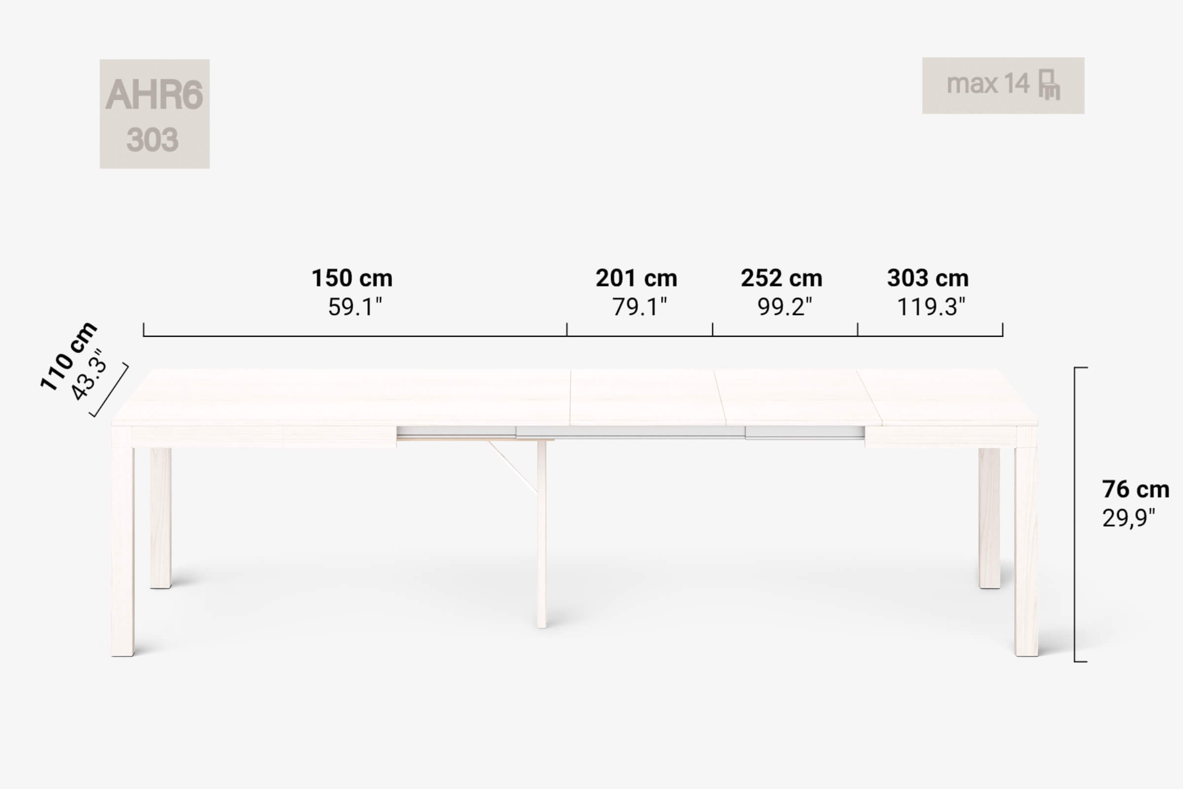 DONATELLO Extending dining table