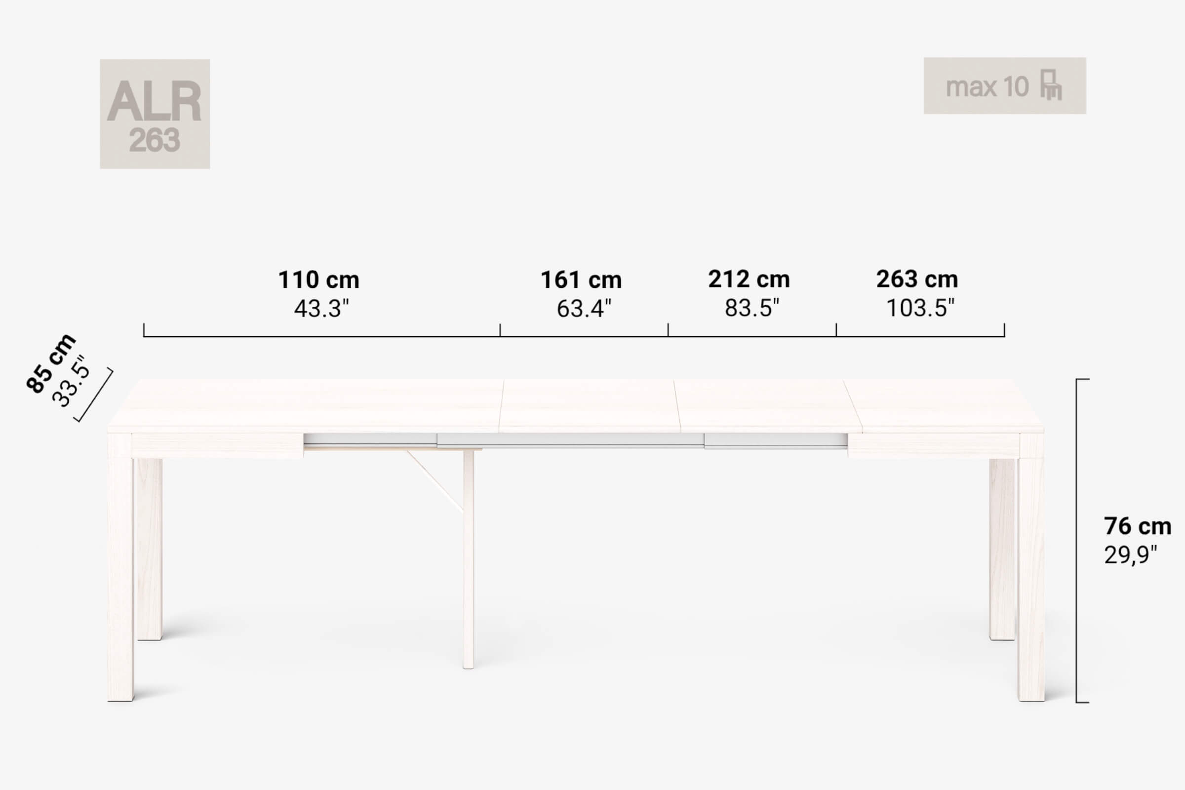DONATELLO Extending dining table
