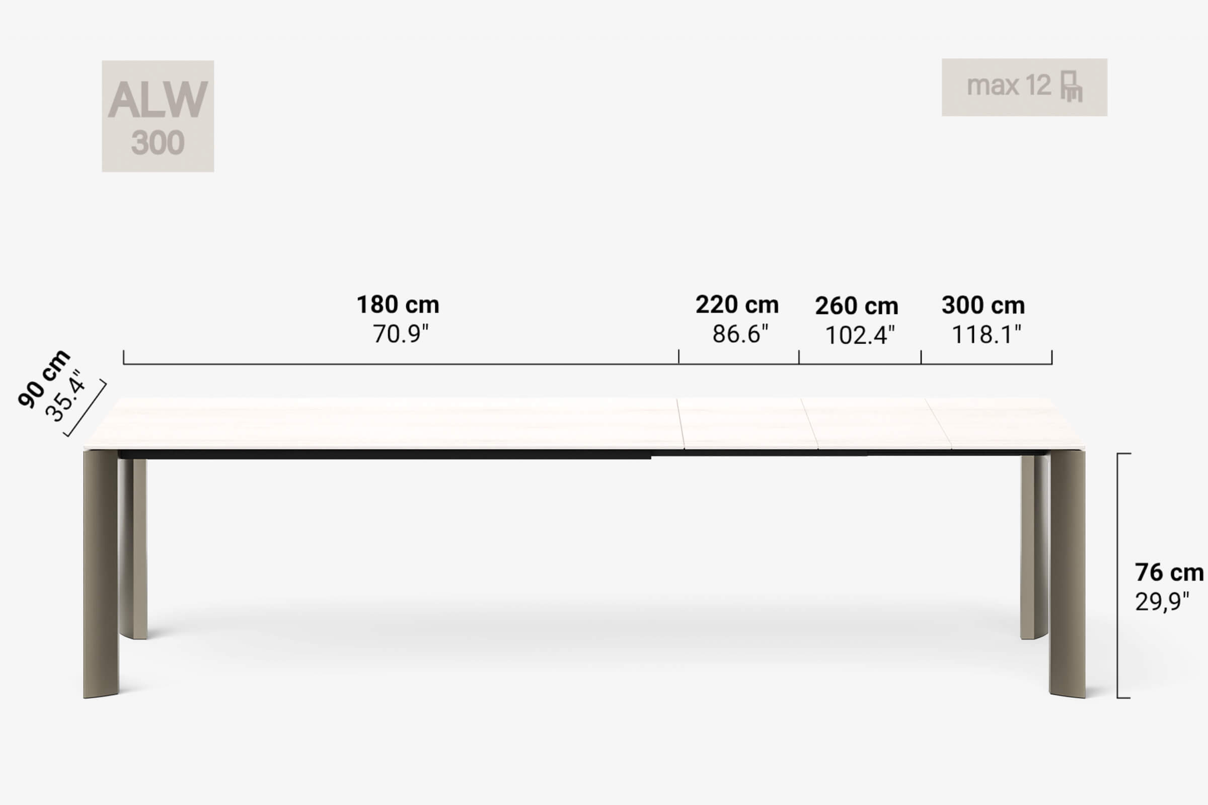 Tavolo allungabile WOOD BERNINI