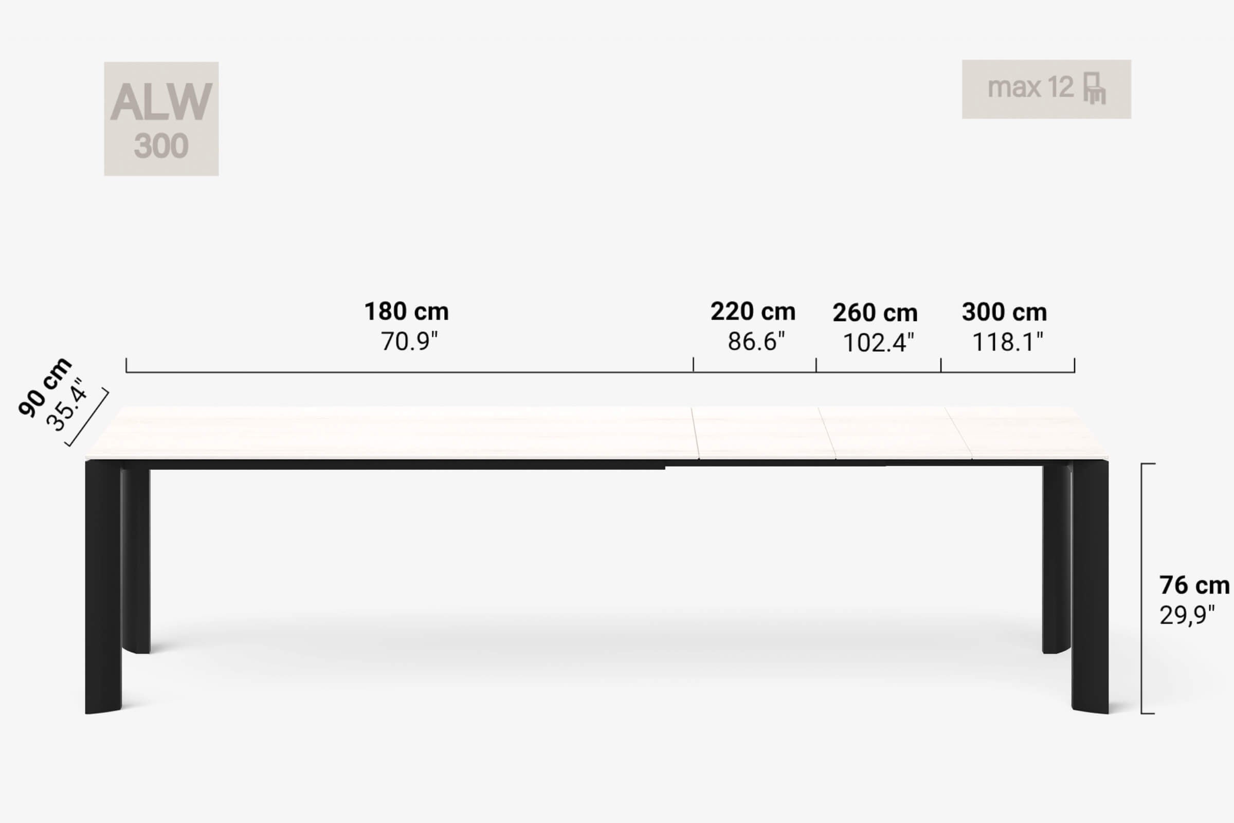 Tavolo allungabile WOOD BERNINI