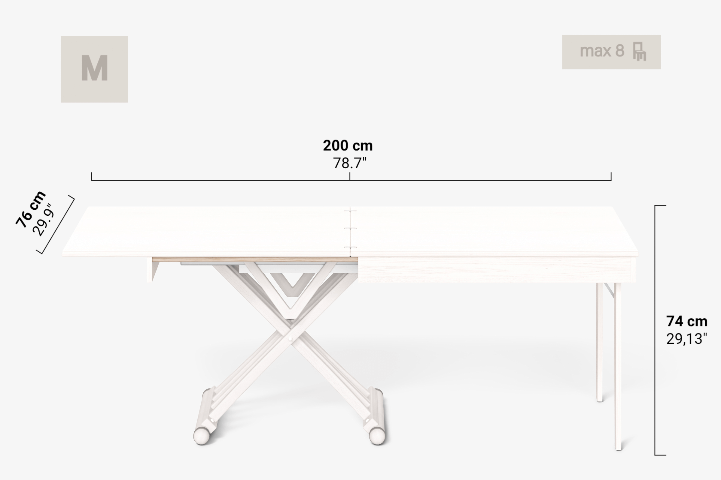 Table basse pivotante RAFFAELLO