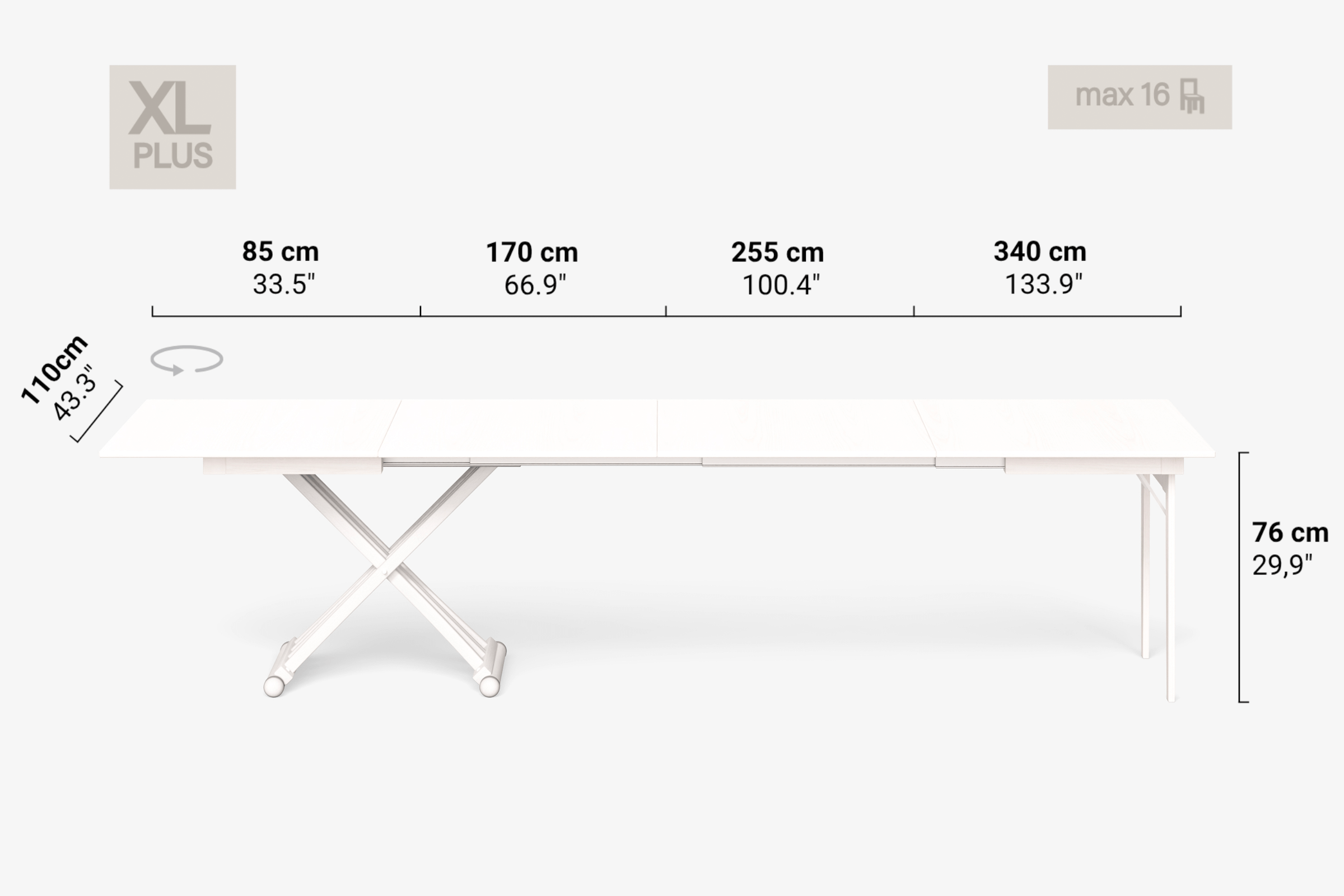 CARAVAGGIO Extendable Coffee Table