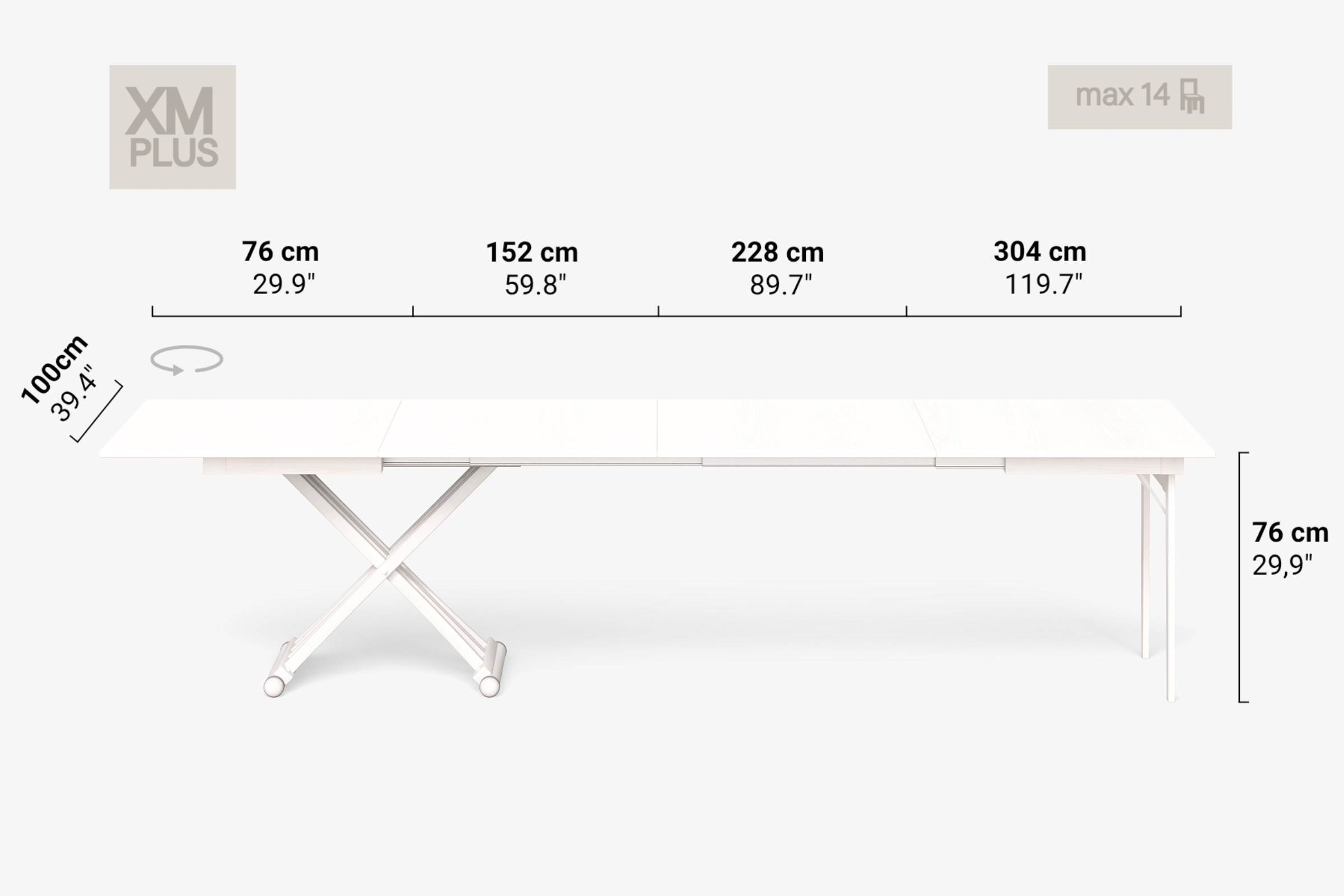 CARAVAGGIO Extendable Coffee Table