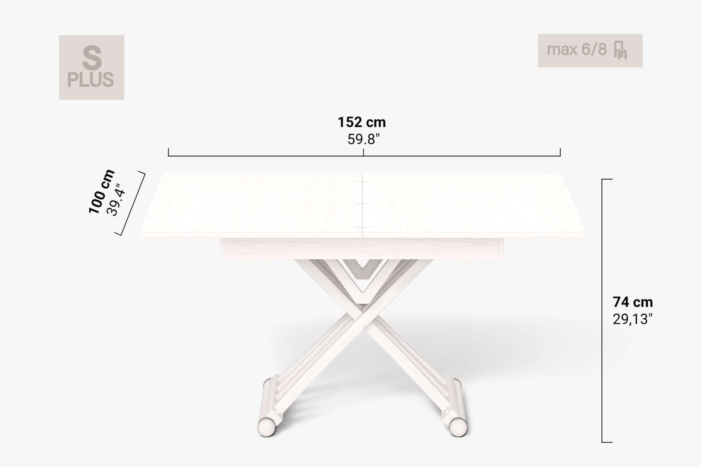 Table basse pivotante RAFFAELLO