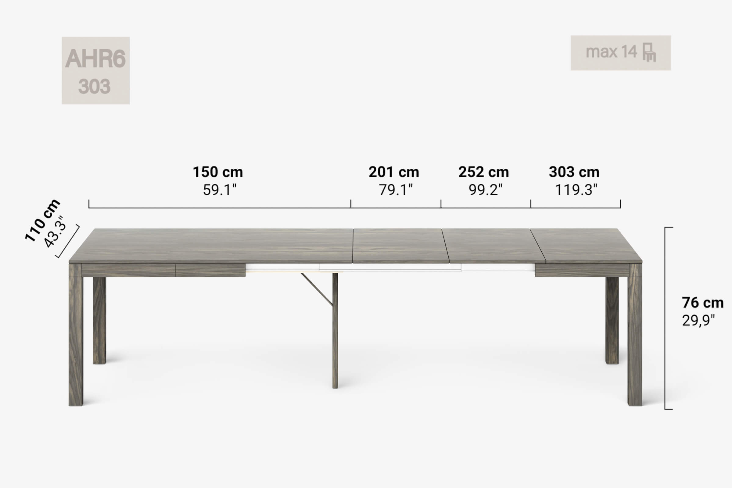 DONATELLO Extending dining table