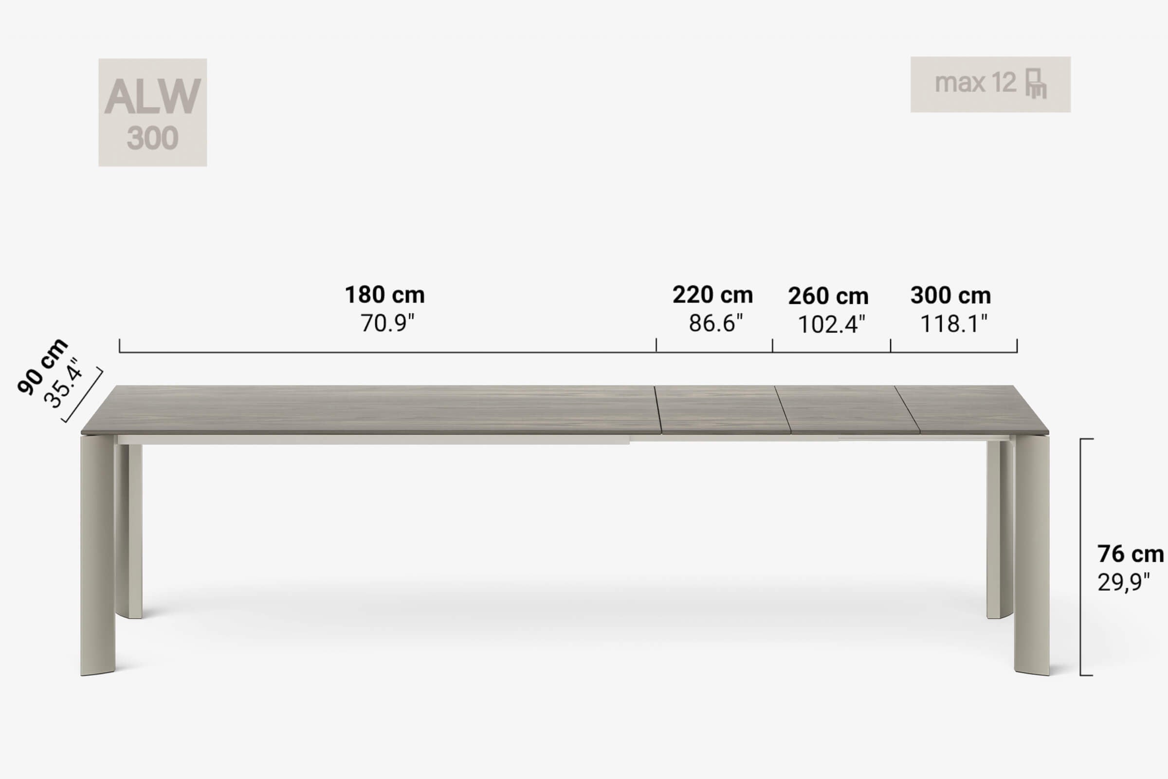 Tavolo allungabile WOOD BERNINI