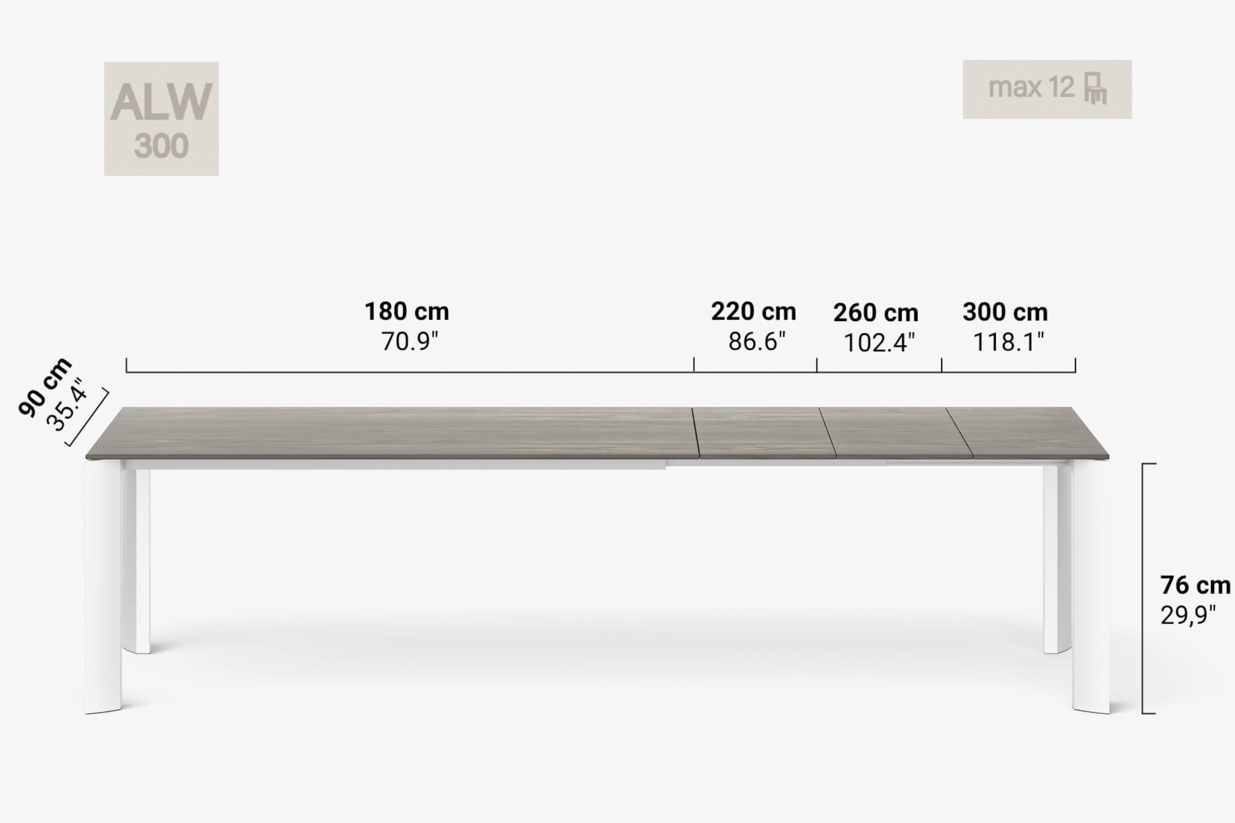 Tavolo allungabile WOOD BERNINI