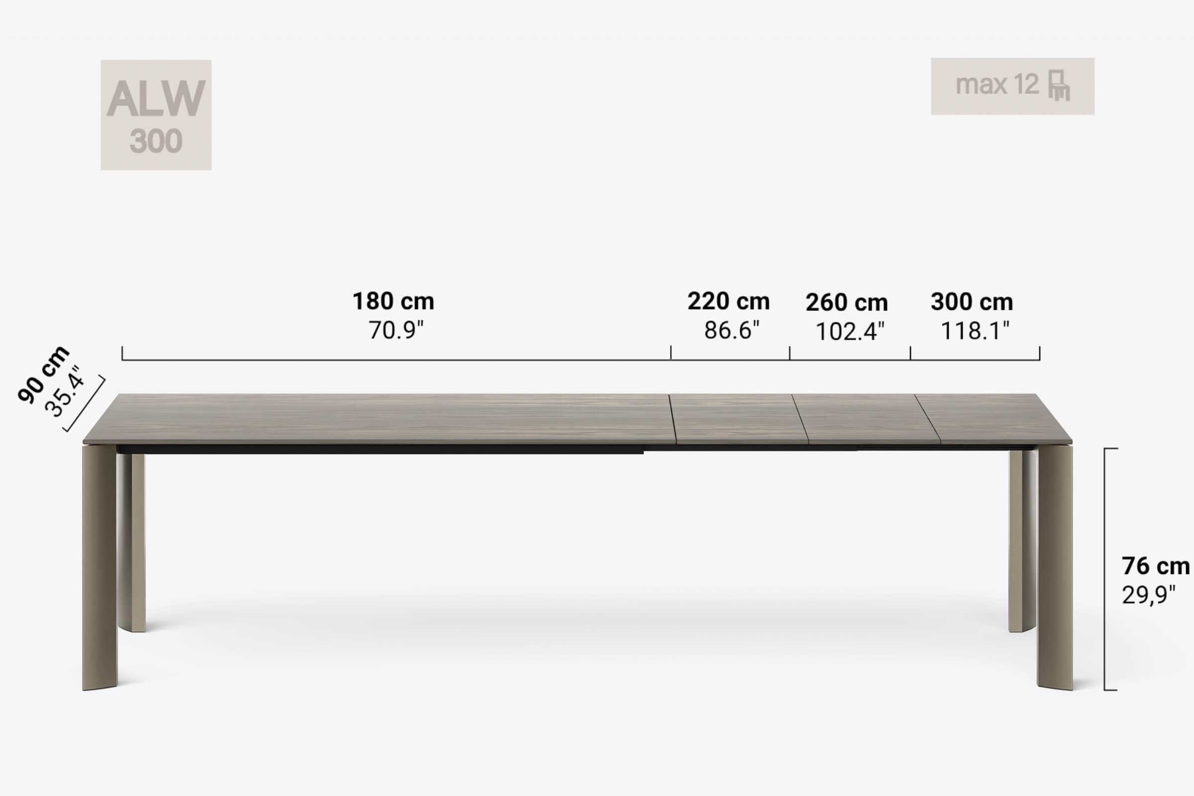 Tavolo allungabile WOOD BERNINI