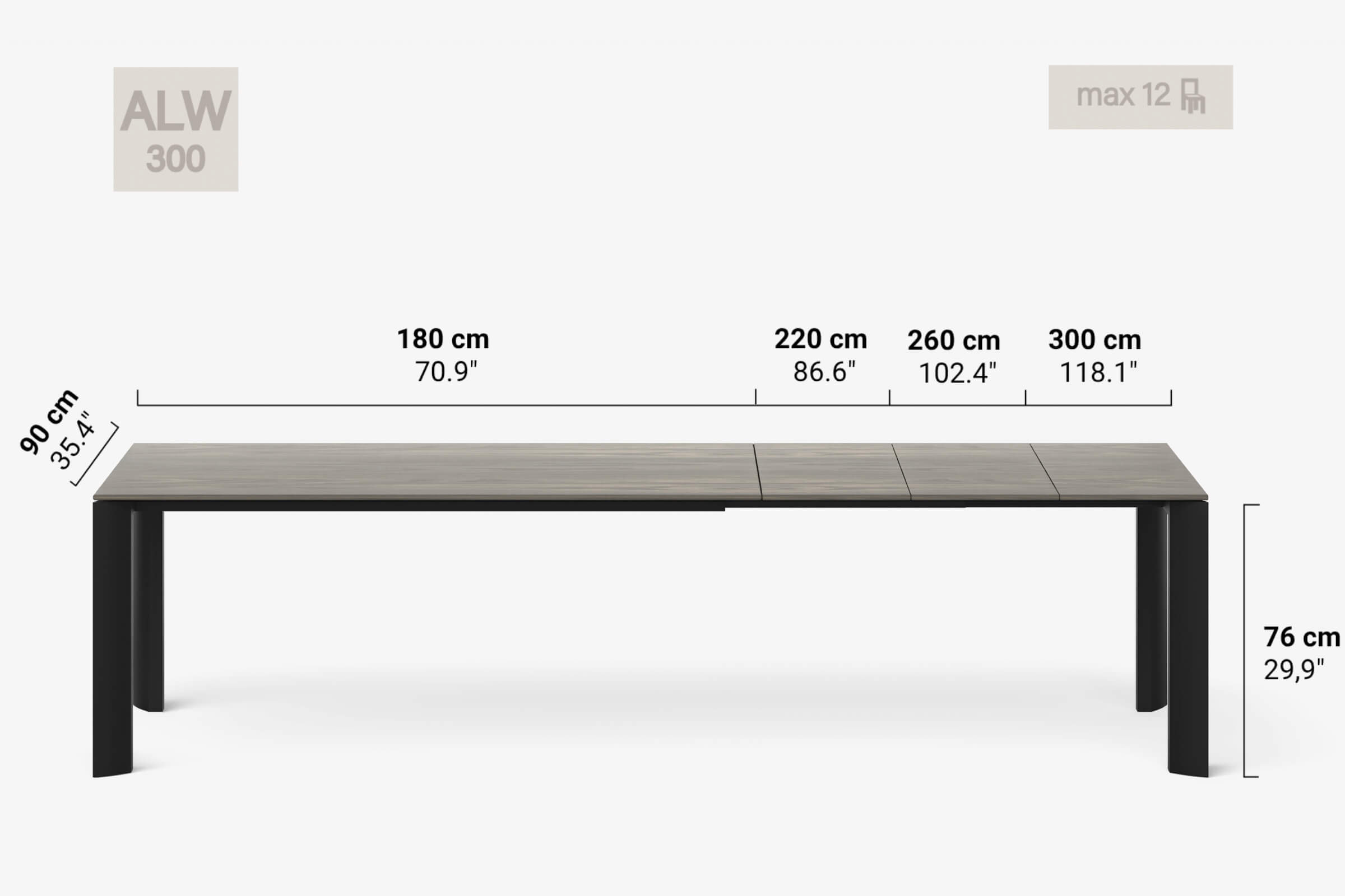 Tavolo allungabile WOOD BERNINI