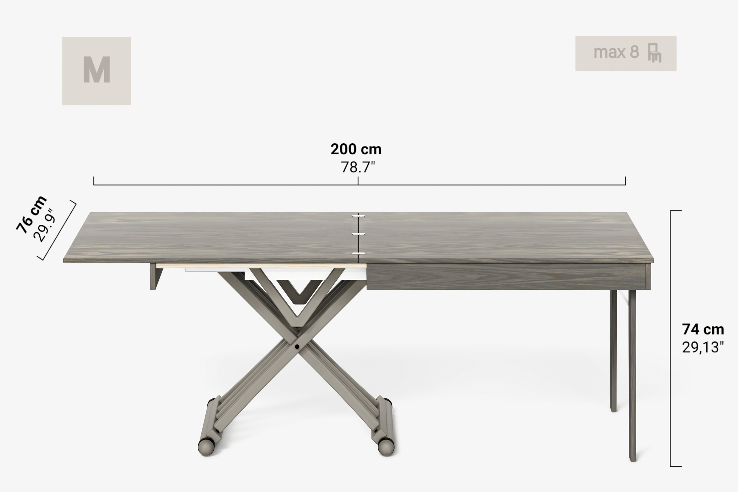 Table basse pivotante RAFFAELLO