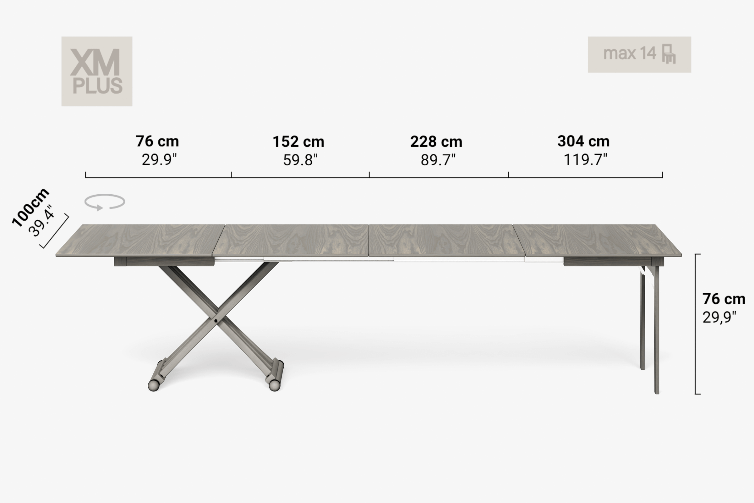 CARAVAGGIO Extendable Coffee Table