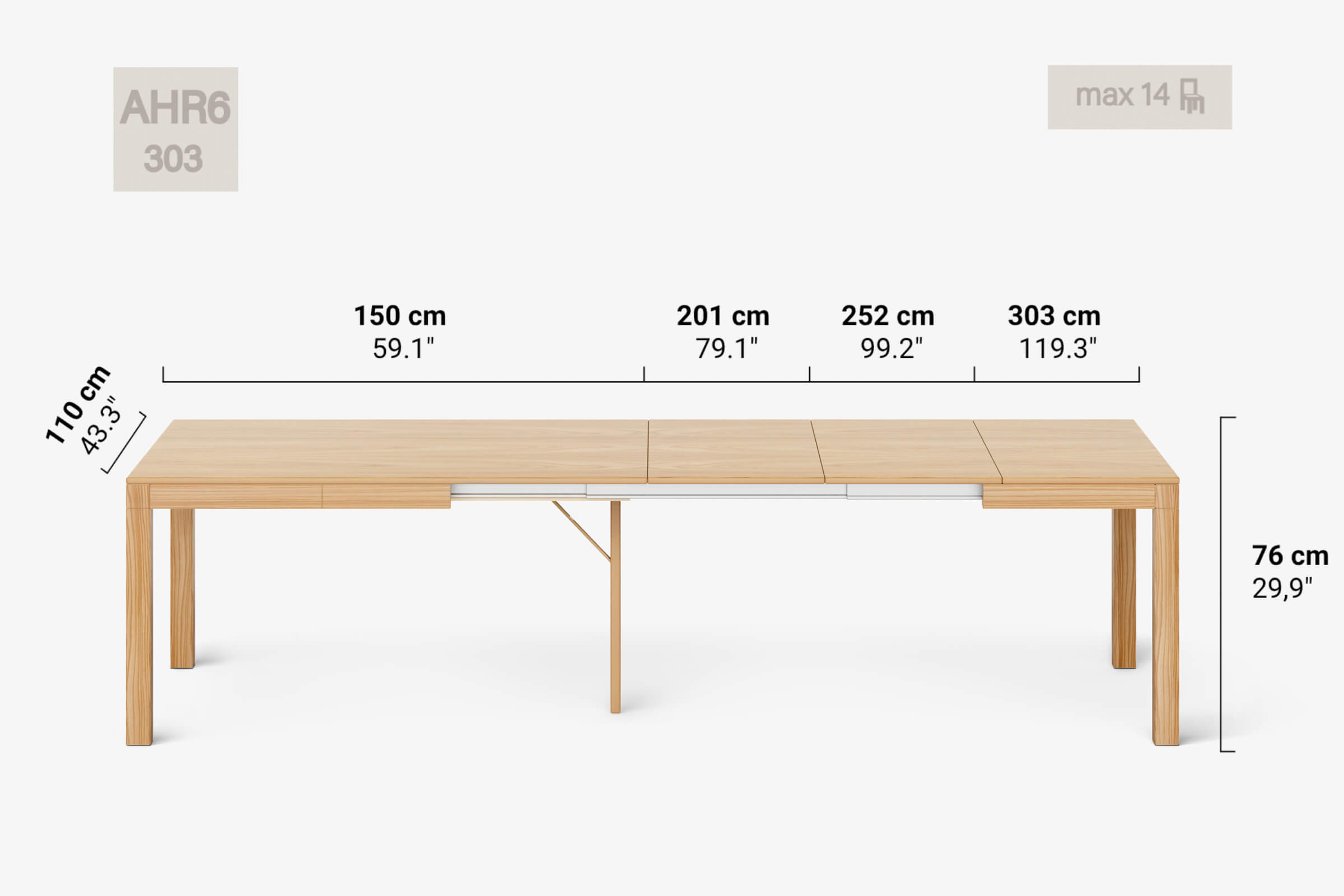DONATELLO Extending dining table