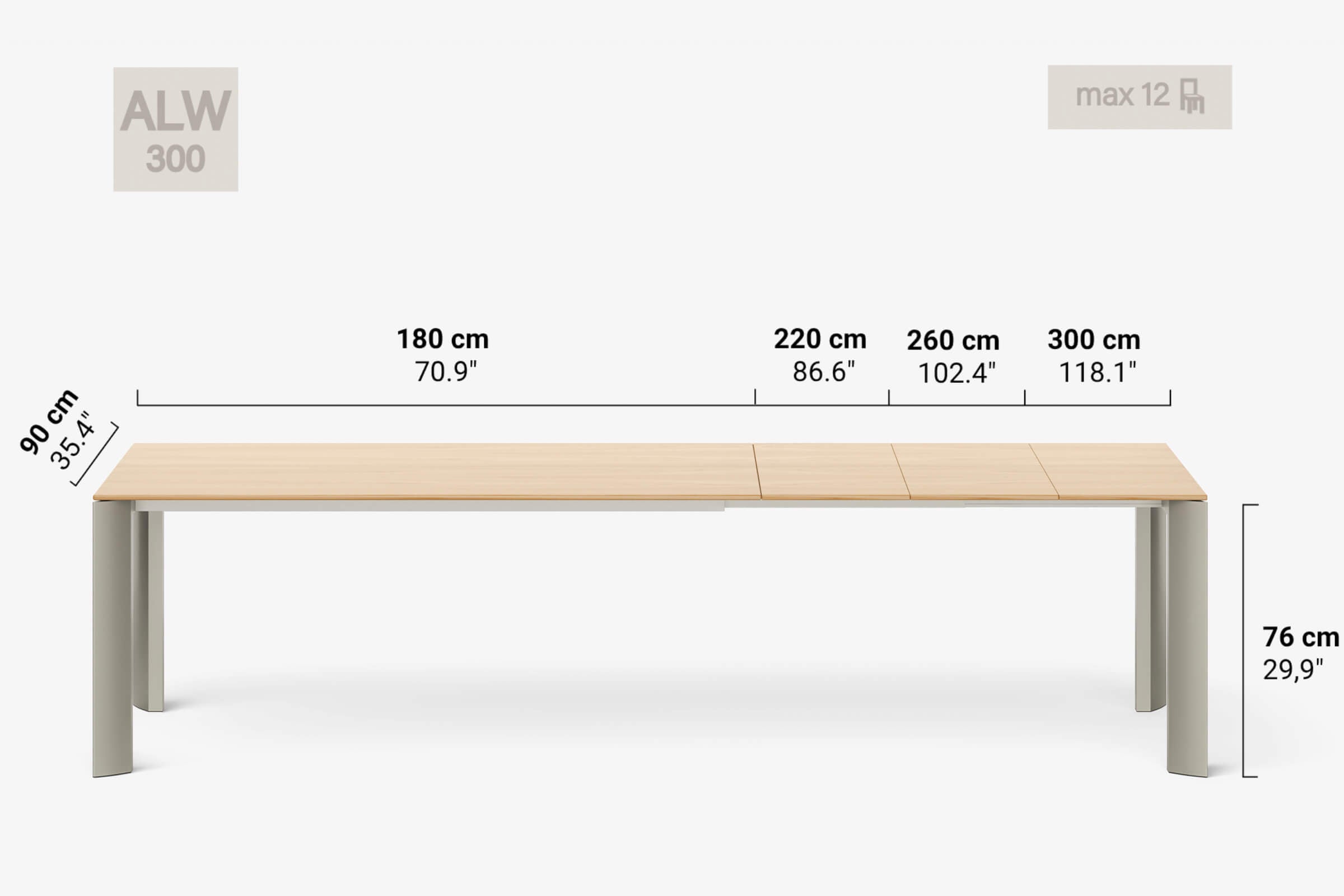 Tavolo allungabile WOOD BERNINI