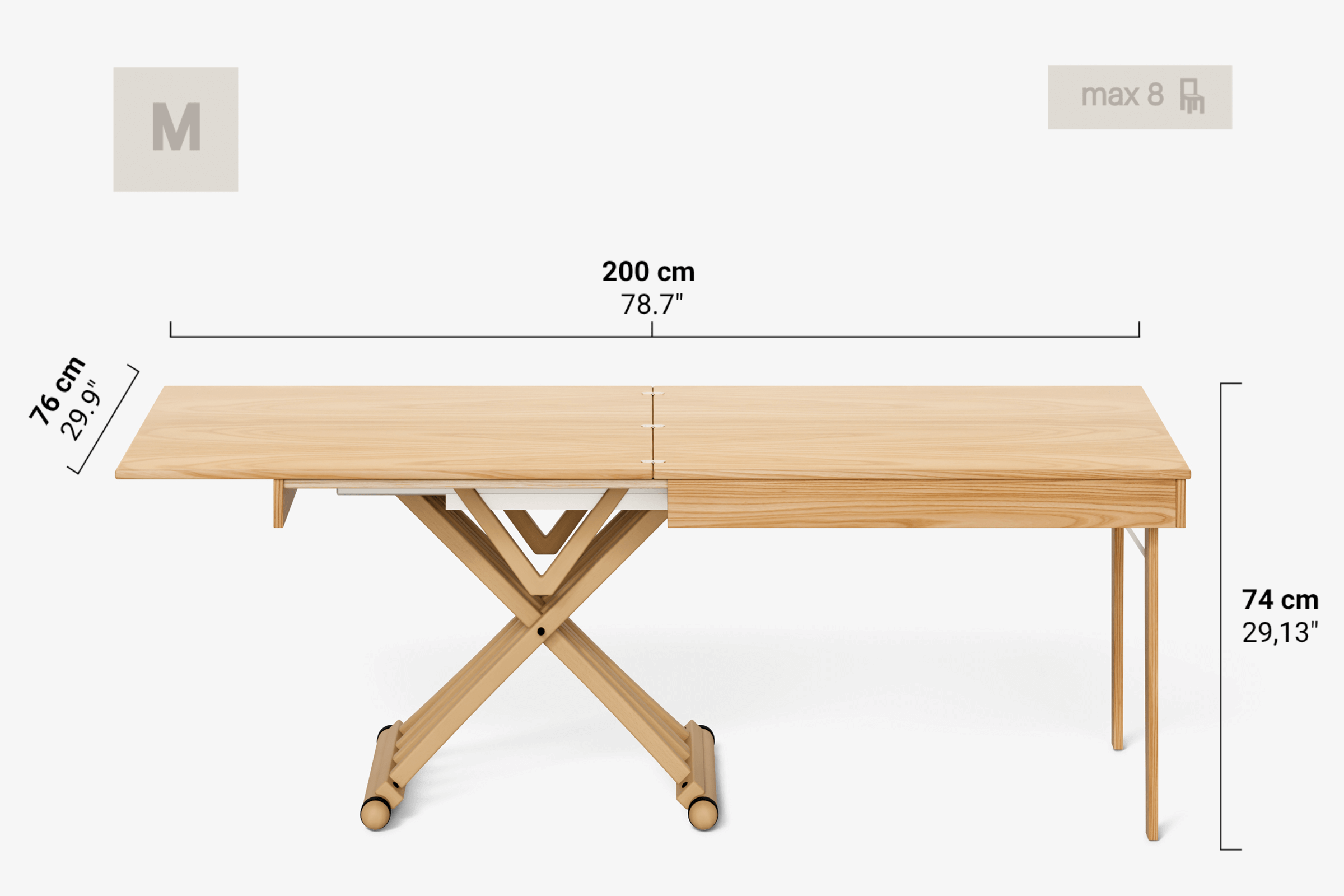 Table basse pivotante RAFFAELLO
