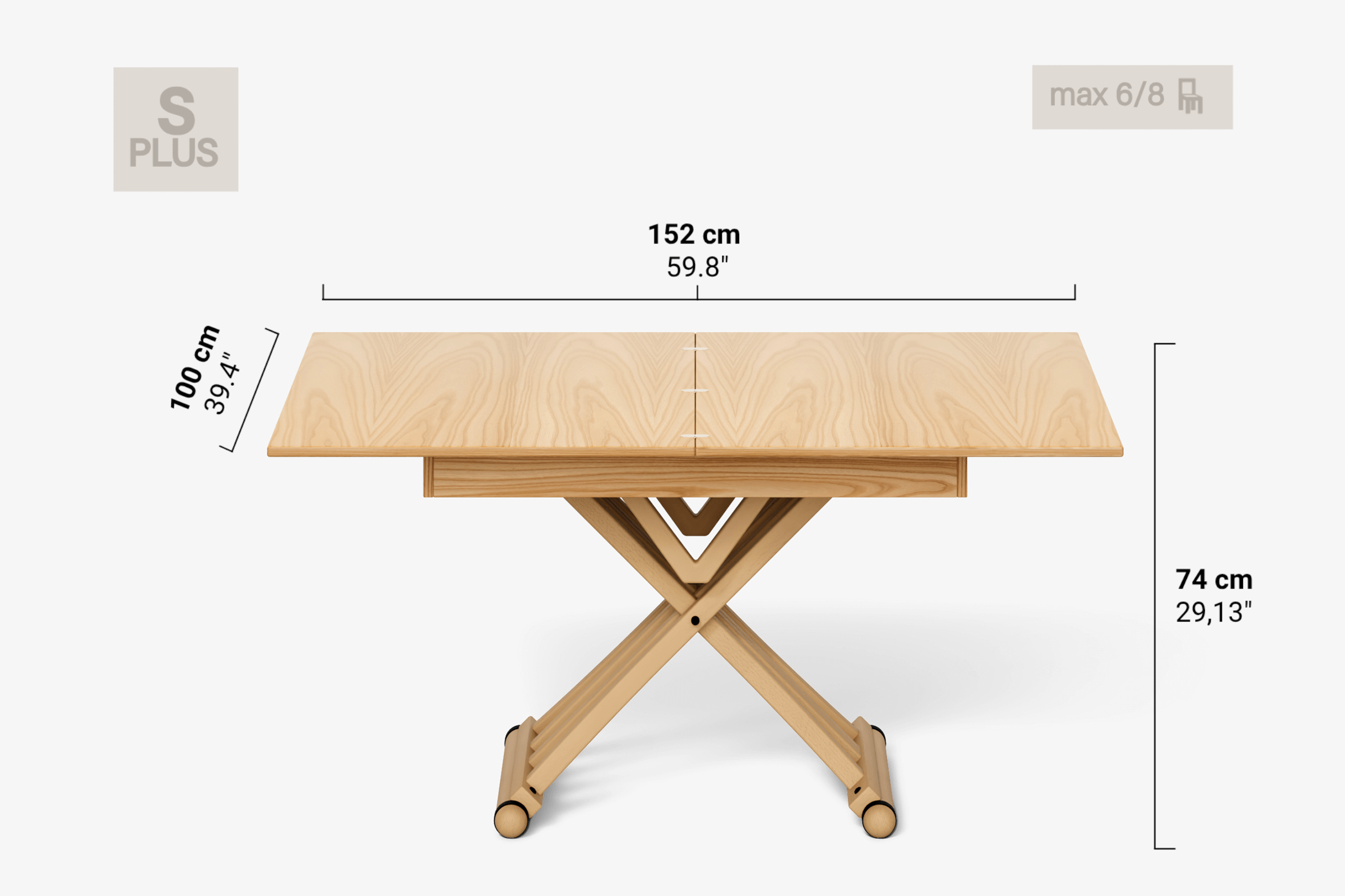Table basse pivotante RAFFAELLO