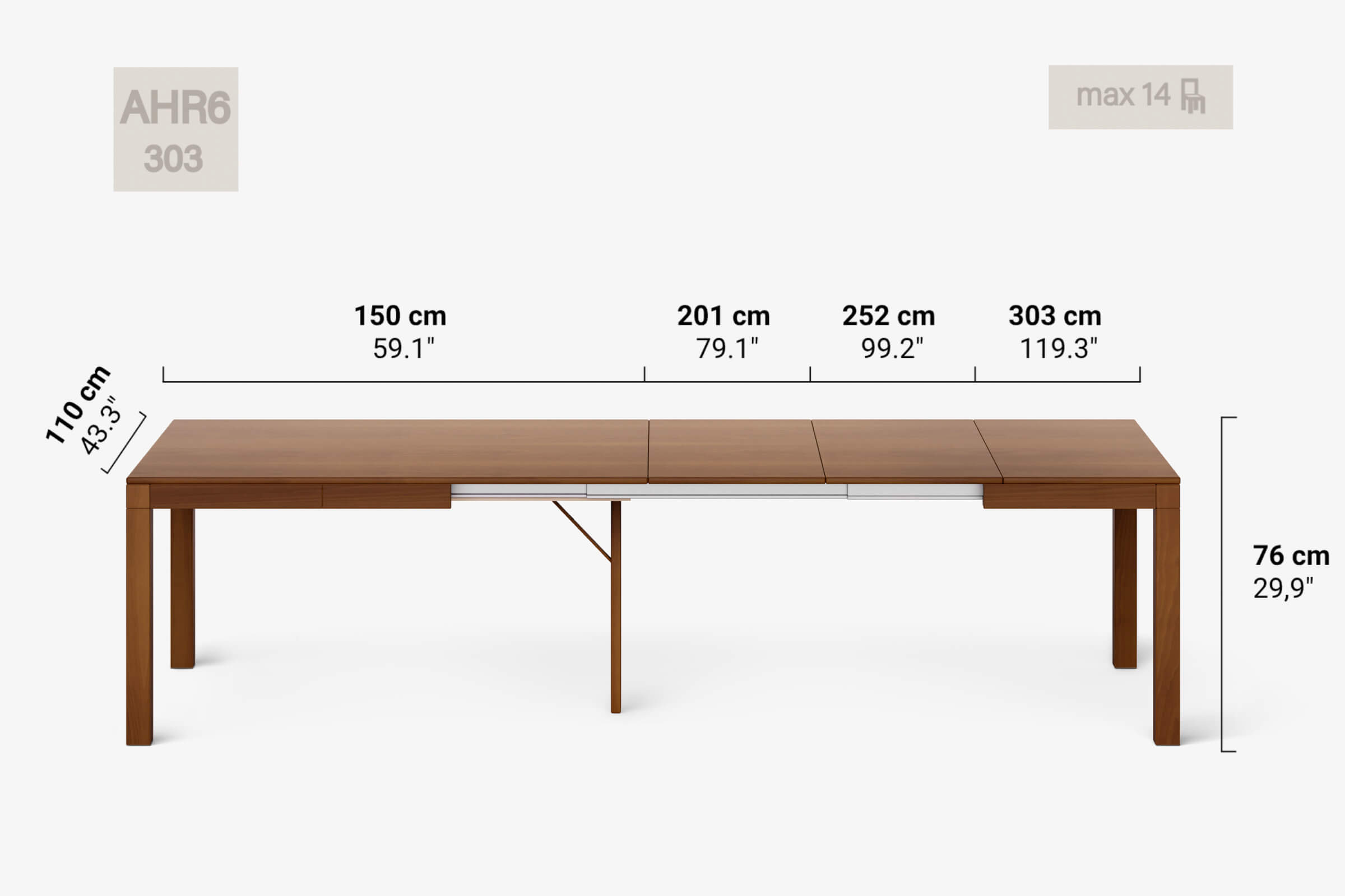 DONATELLO Extending dining table