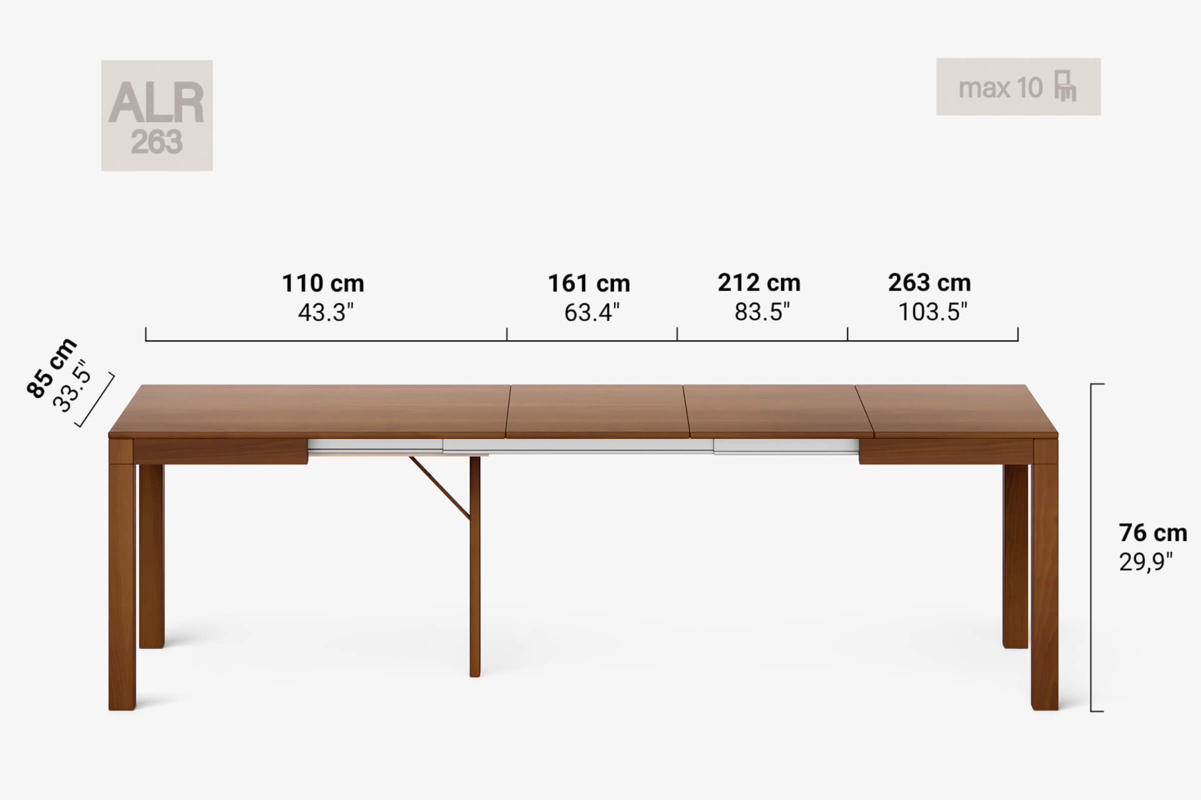 DONATELLO Extending dining table