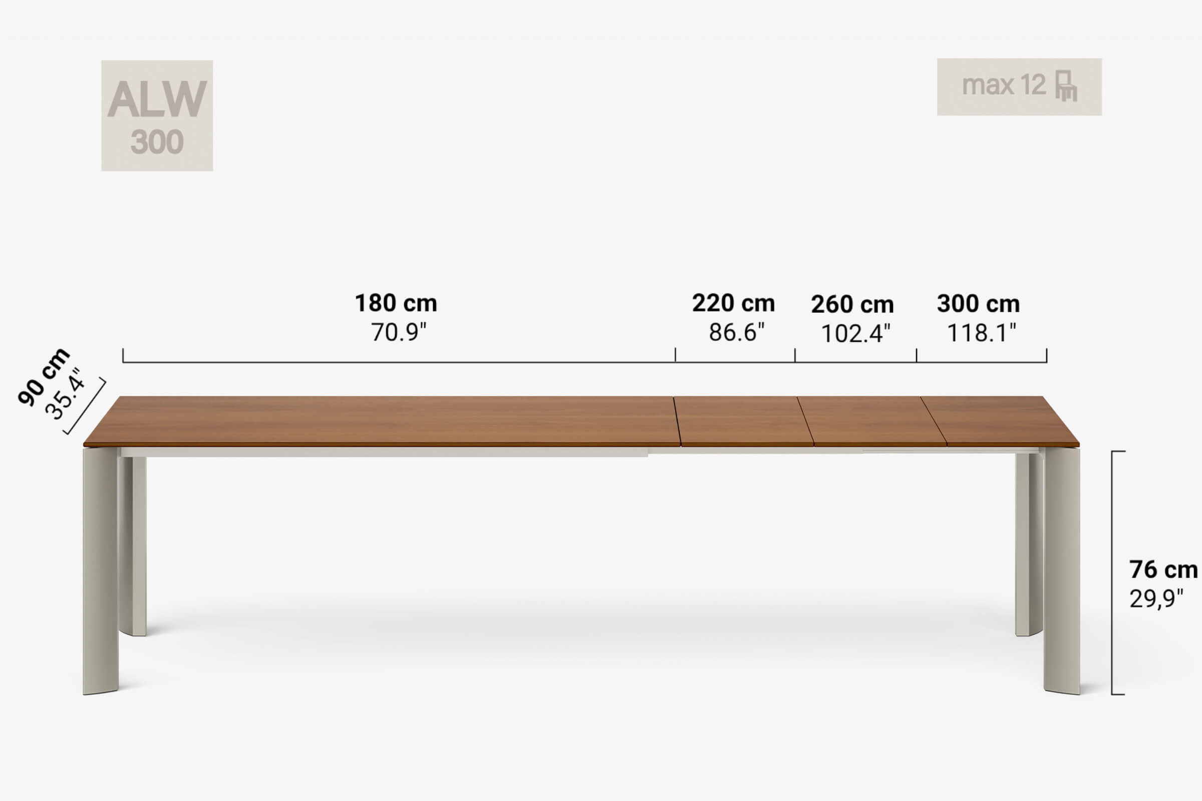 Tavolo allungabile WOOD BERNINI