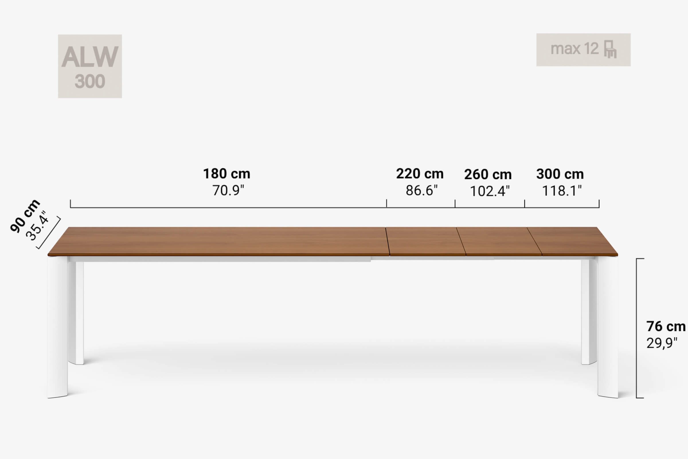 Tavolo allungabile WOOD BERNINI