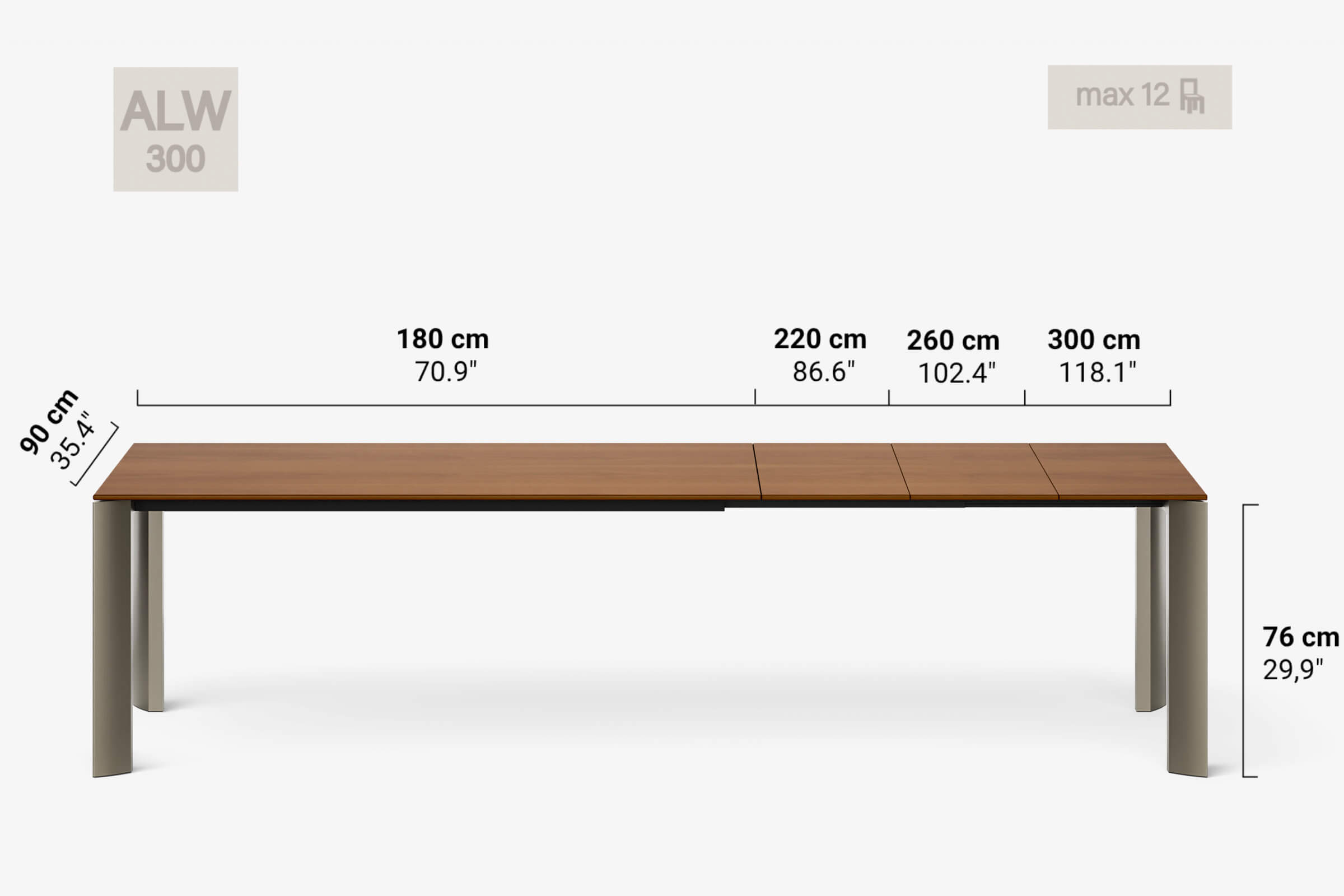 Tavolo allungabile WOOD BERNINI