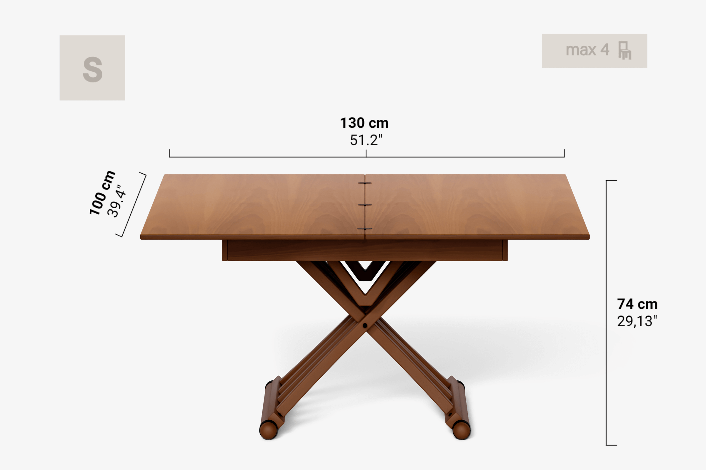 BOTTICELLI Revolving Coffee Table
