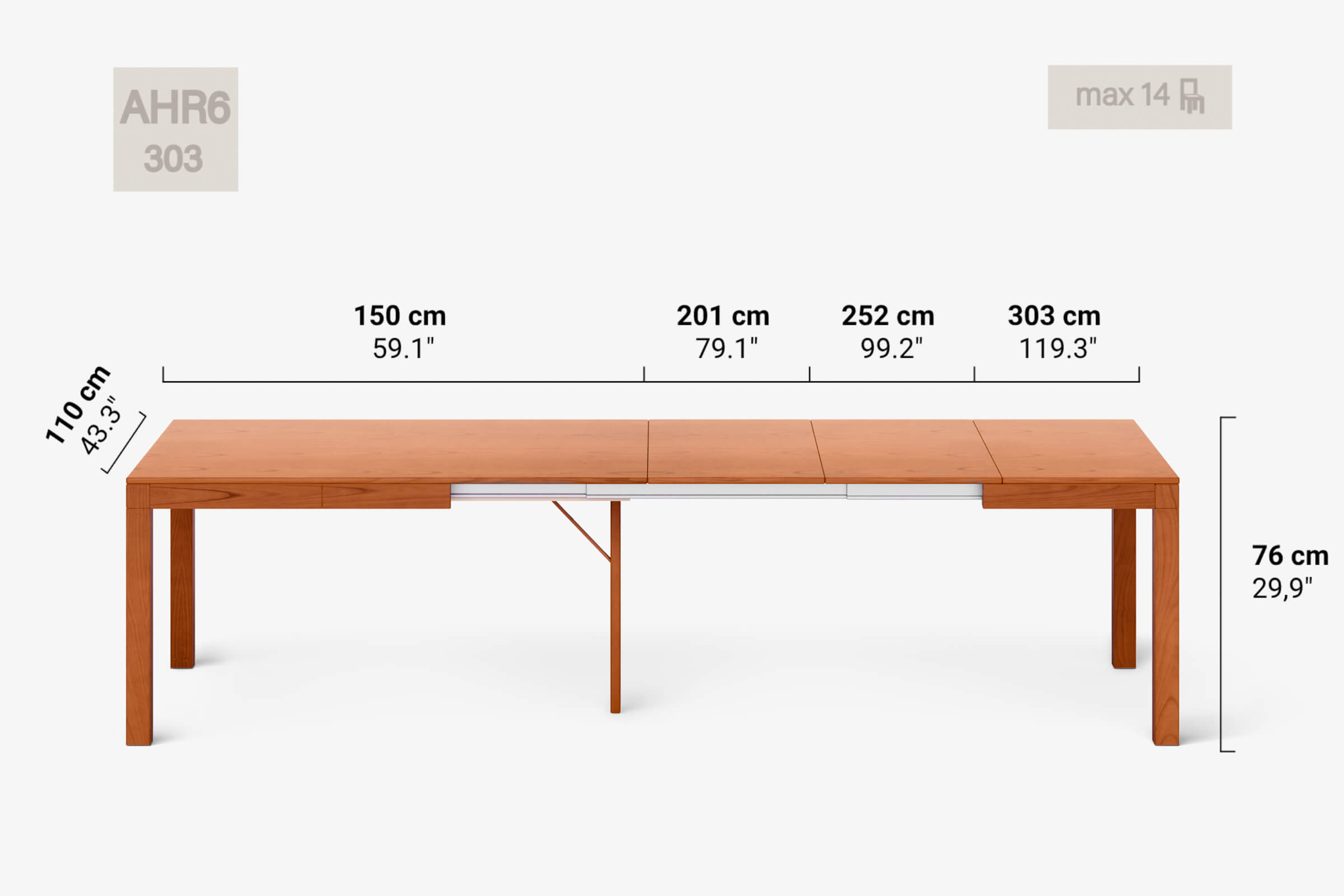 DONATELLO Extending dining table