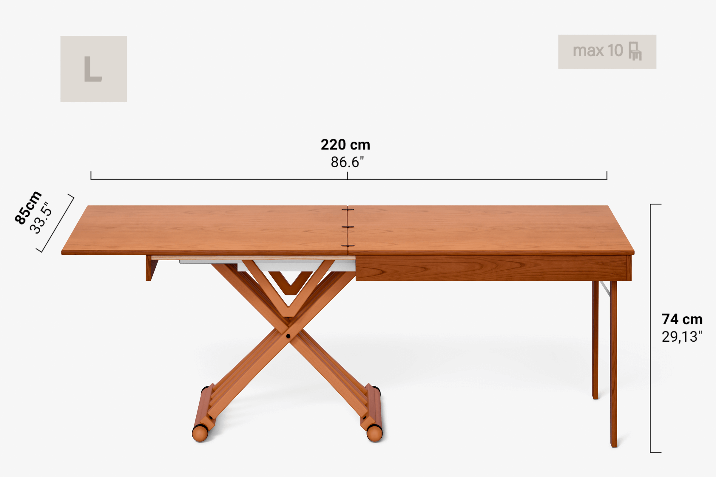 Table basse pivotante RAFFAELLO