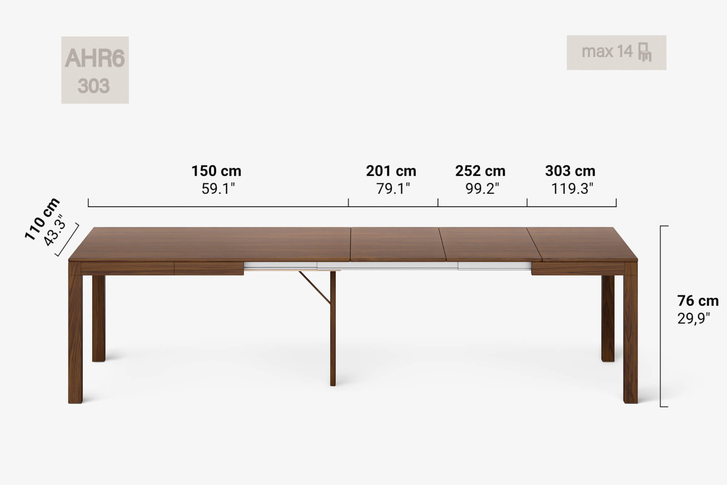 DONATELLO Extending dining table