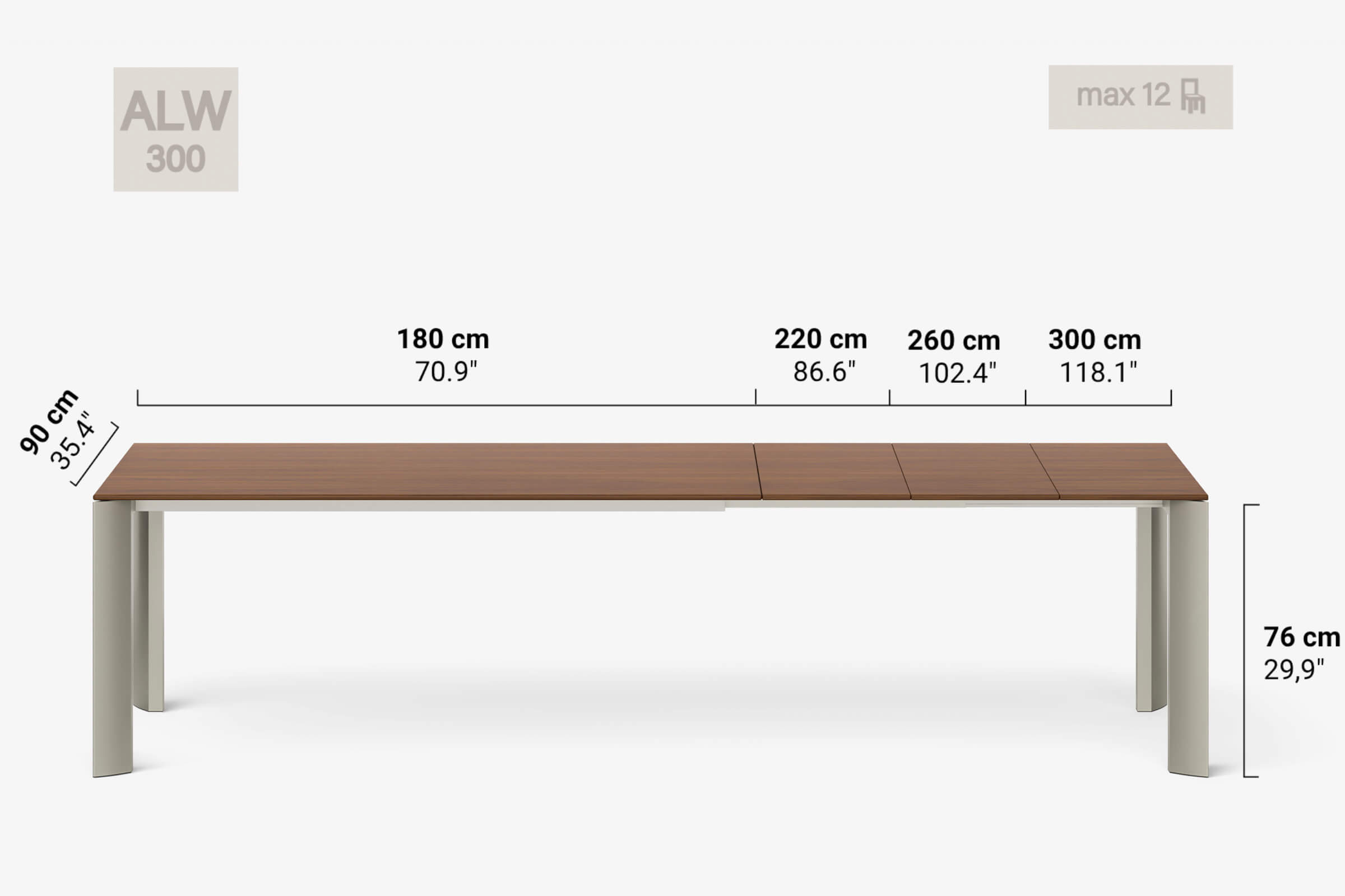 Tavolo allungabile WOOD BERNINI