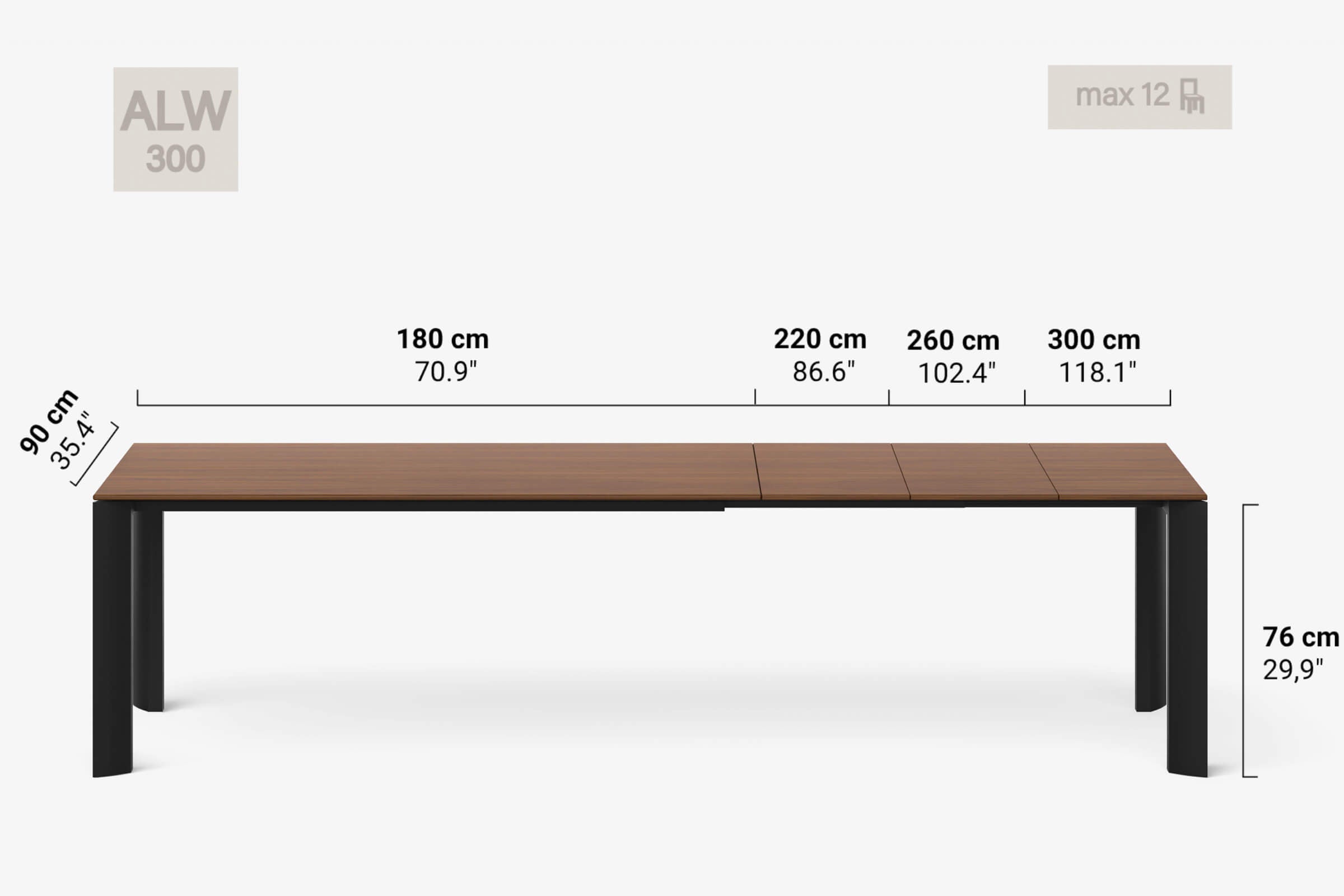 Tavolo allungabile WOOD BERNINI