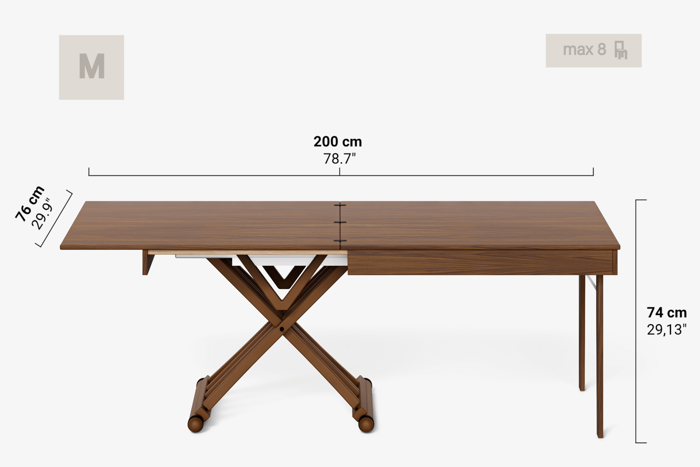 Table basse pivotante RAFFAELLO