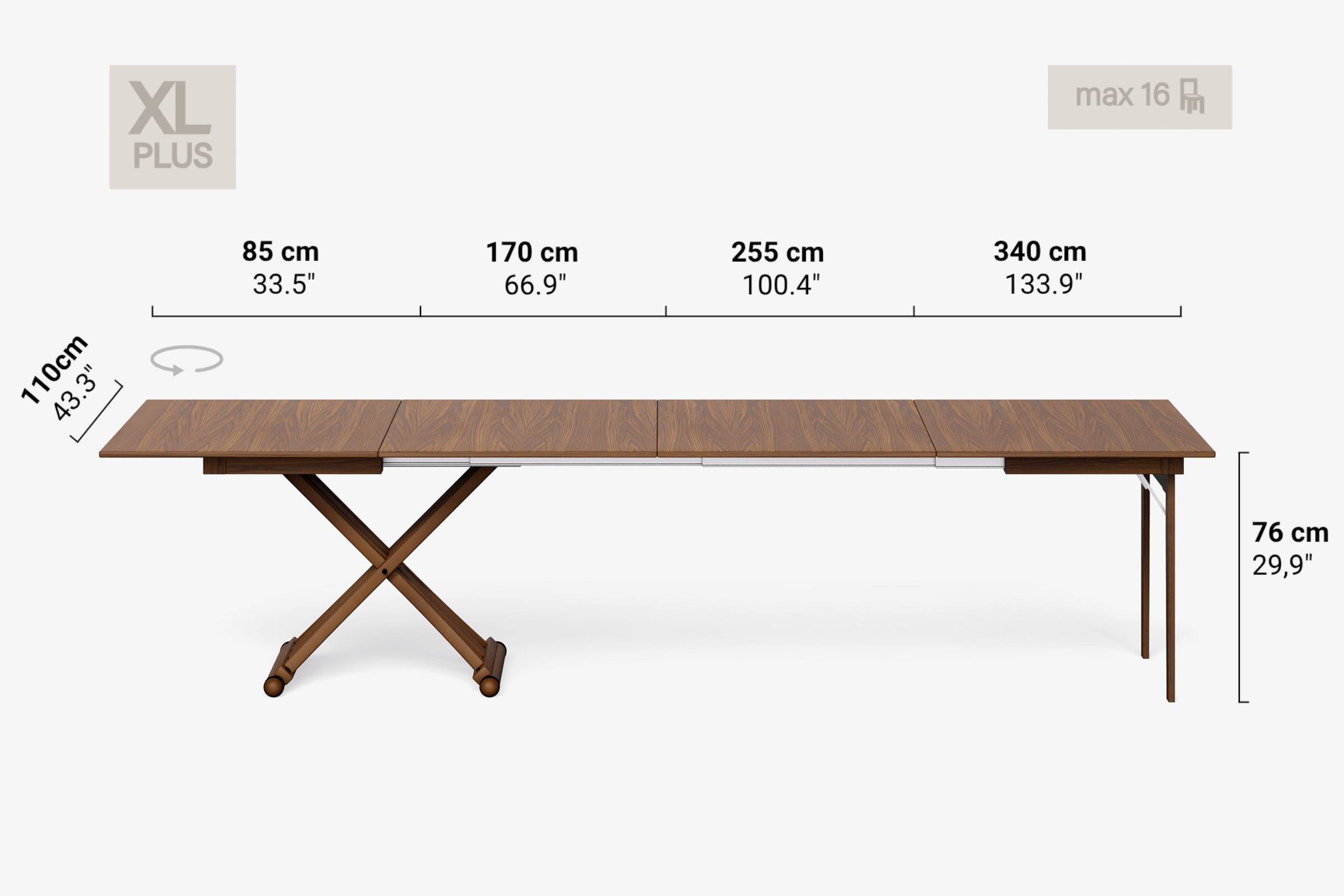 CARAVAGGIO Extendable Coffee Table