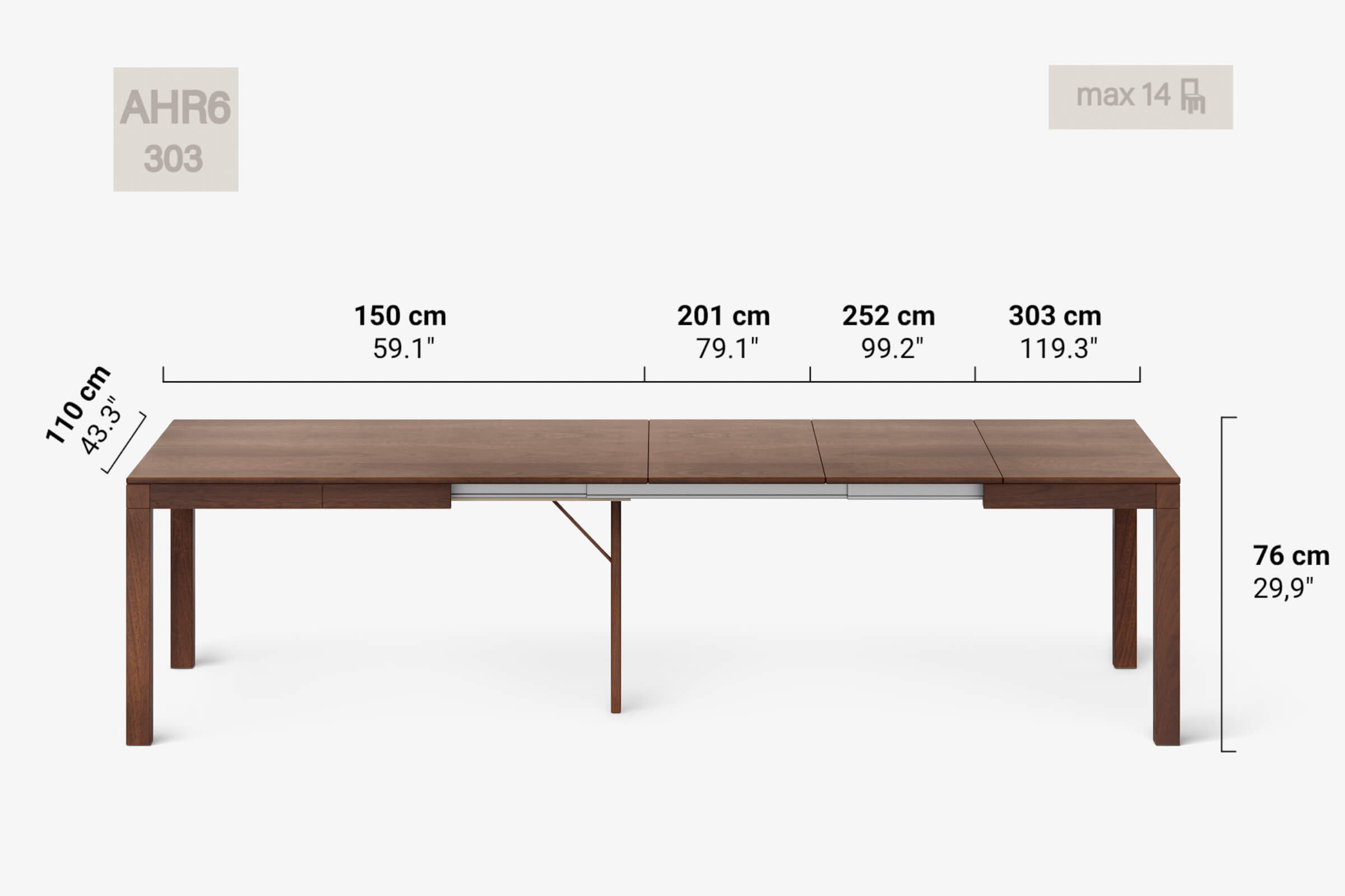 DONATELLO Extending dining table
