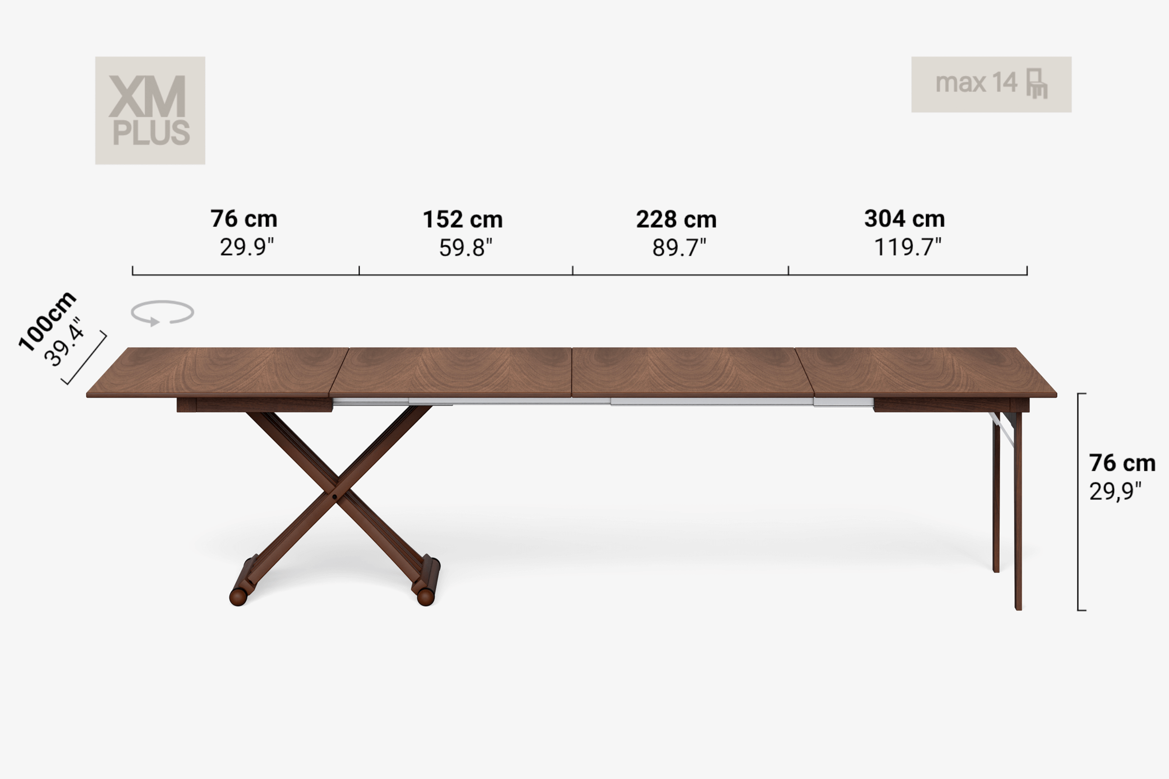 CARAVAGGIO Extendable Coffee Table