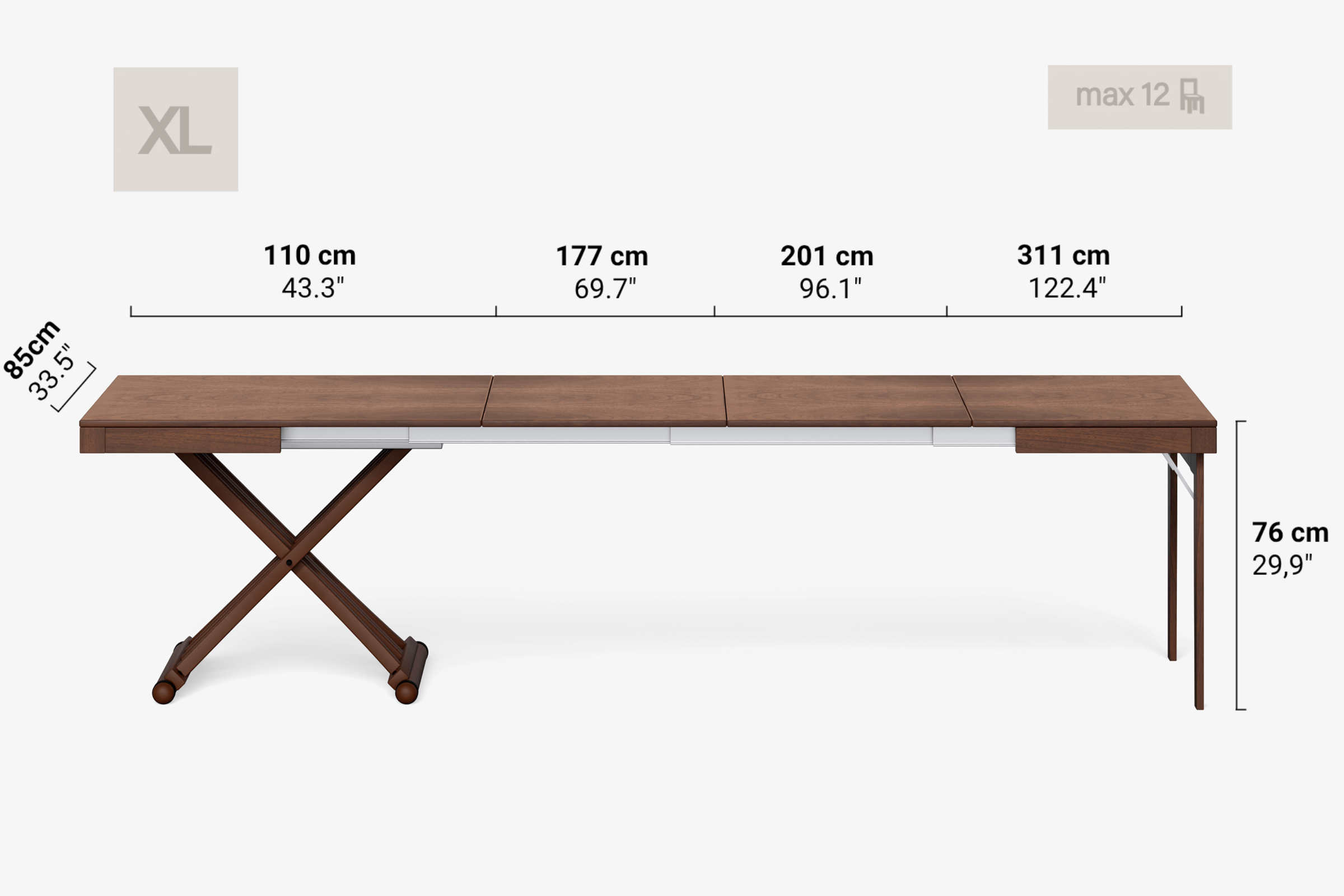 CARAVAGGIO Extendable Coffee Table
