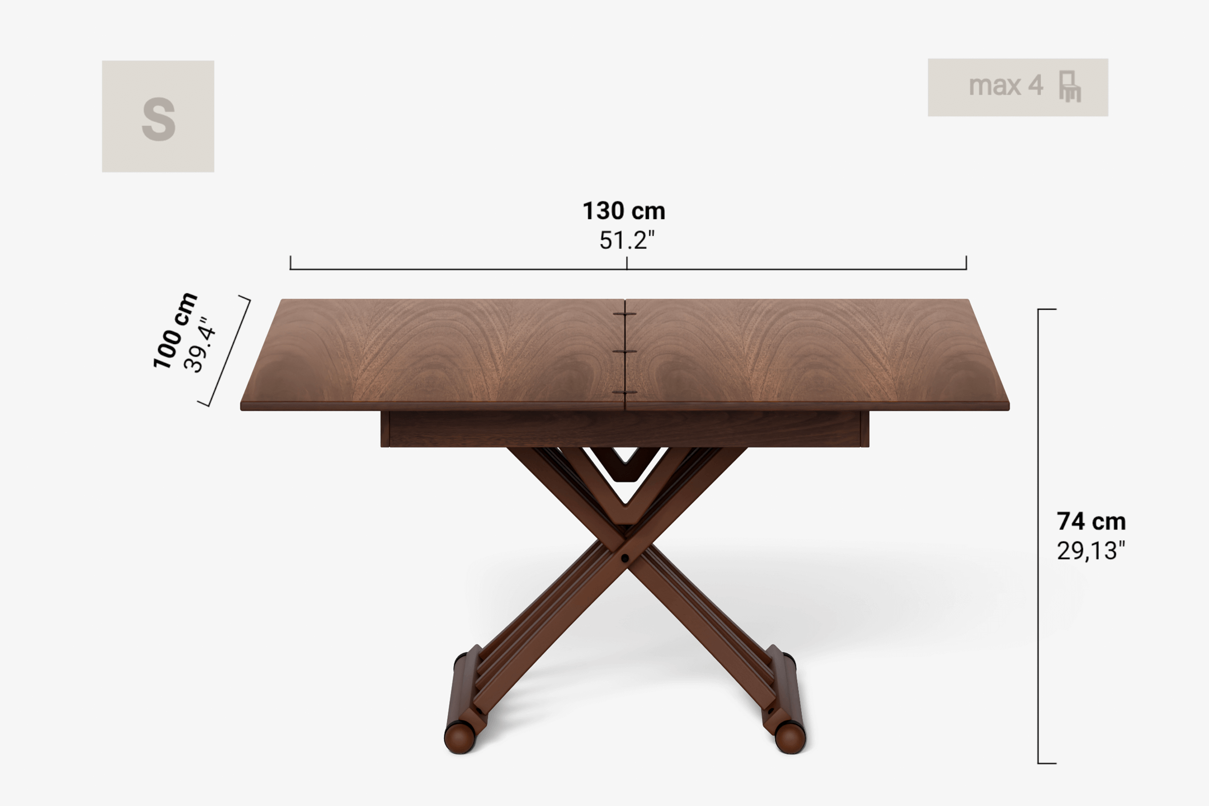 BOTTICELLI Revolving Coffee Table