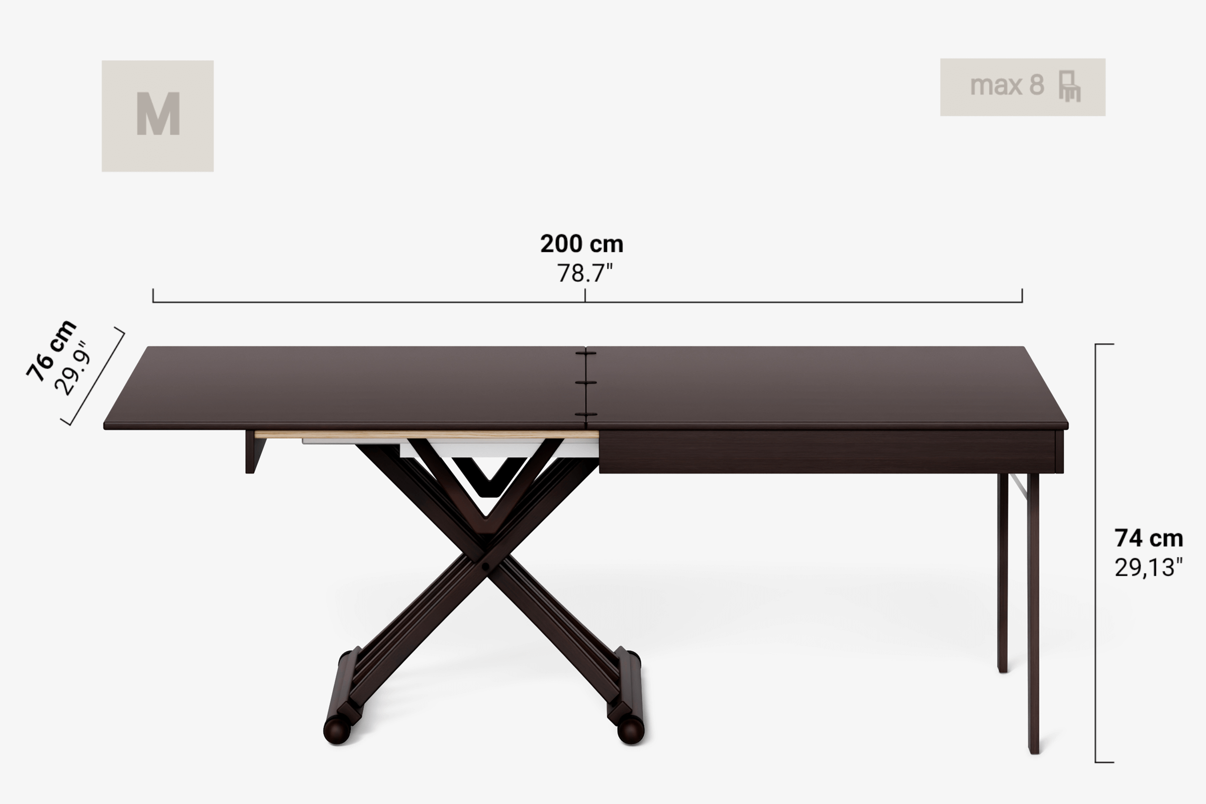 Table basse pivotante RAFFAELLO