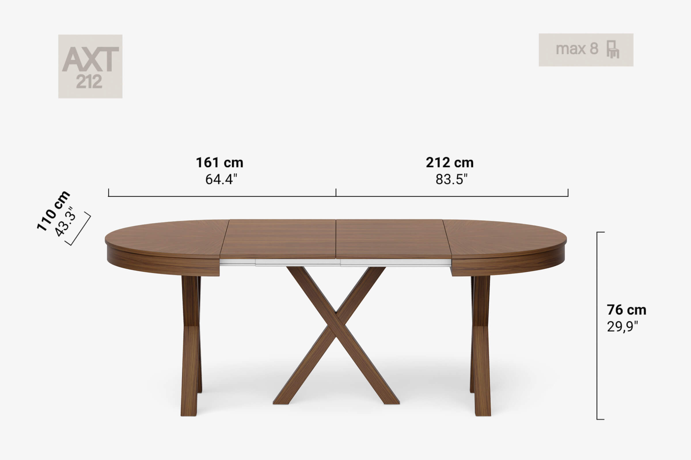 Table à manger ronde MICHELANGELO