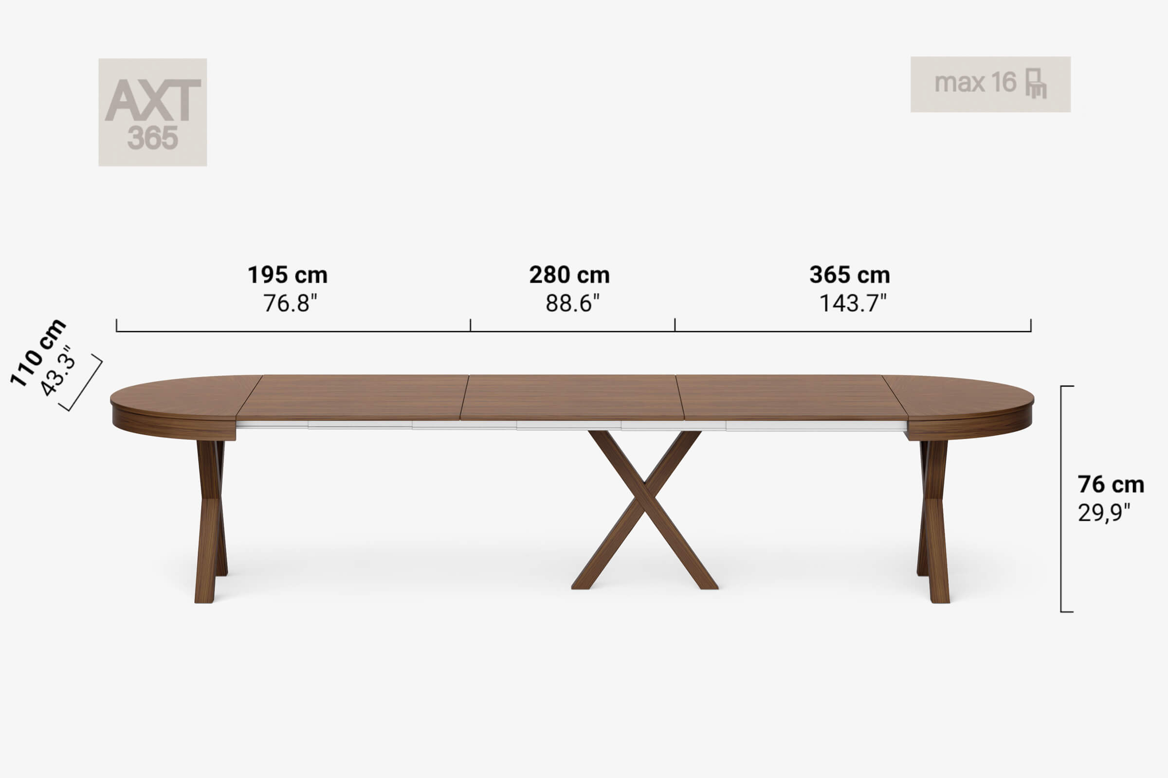Table à manger ronde MICHELANGELO