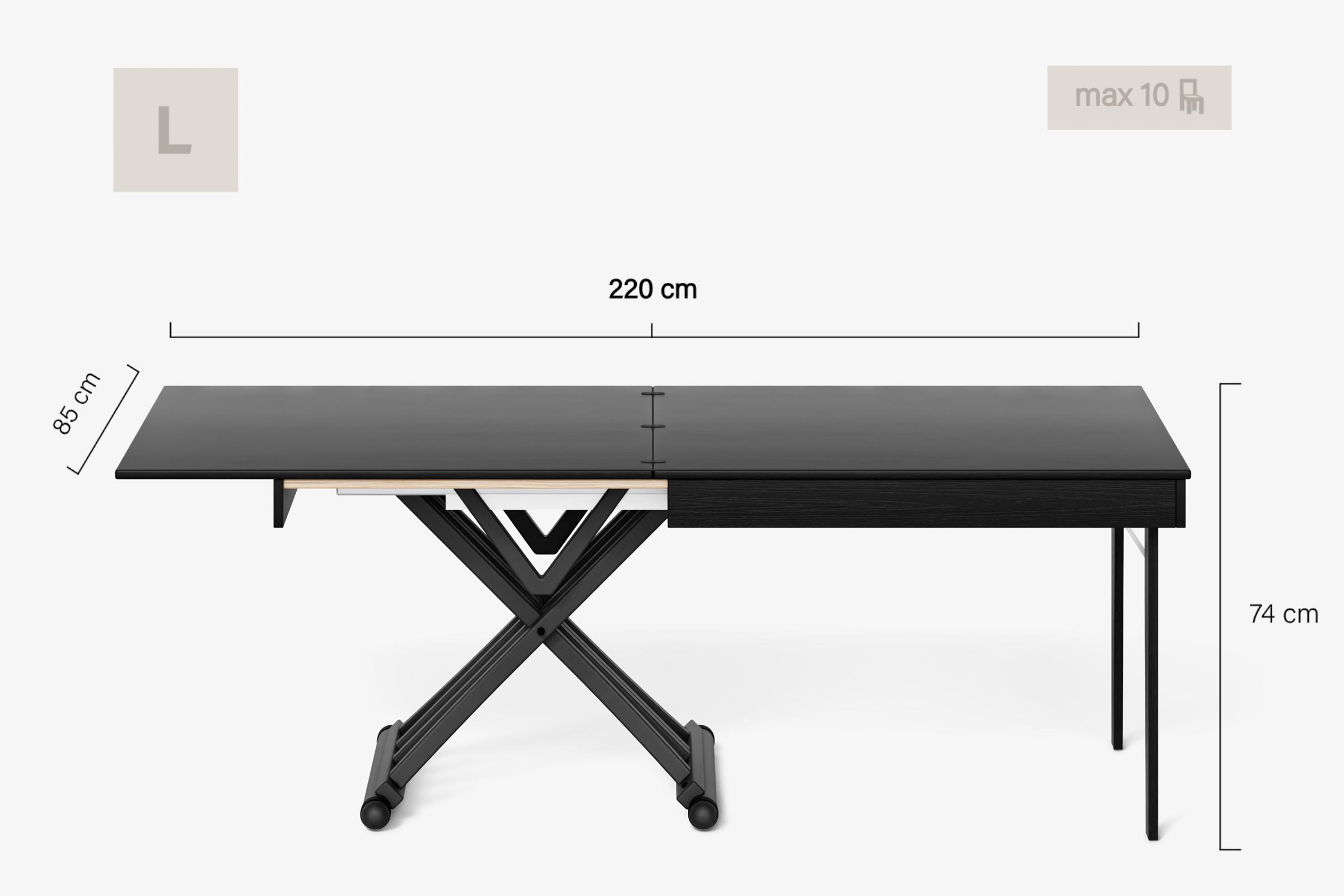Table basse pivotante RAFFAELLO
