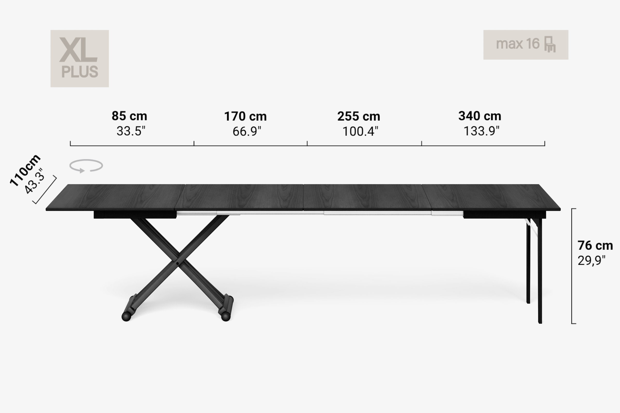 CARAVAGGIO Extendable Coffee Table