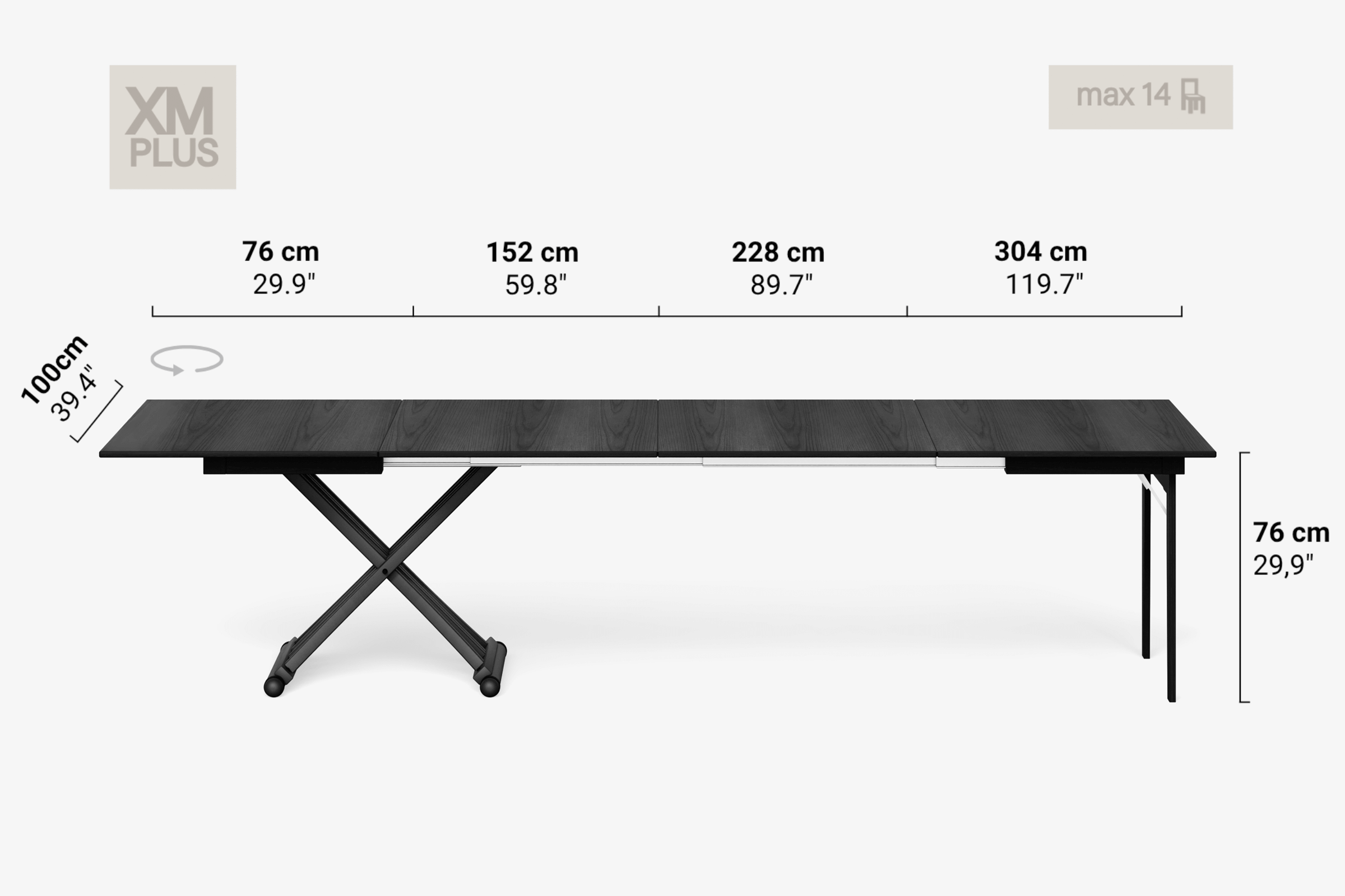 CARAVAGGIO Extendable Coffee Table