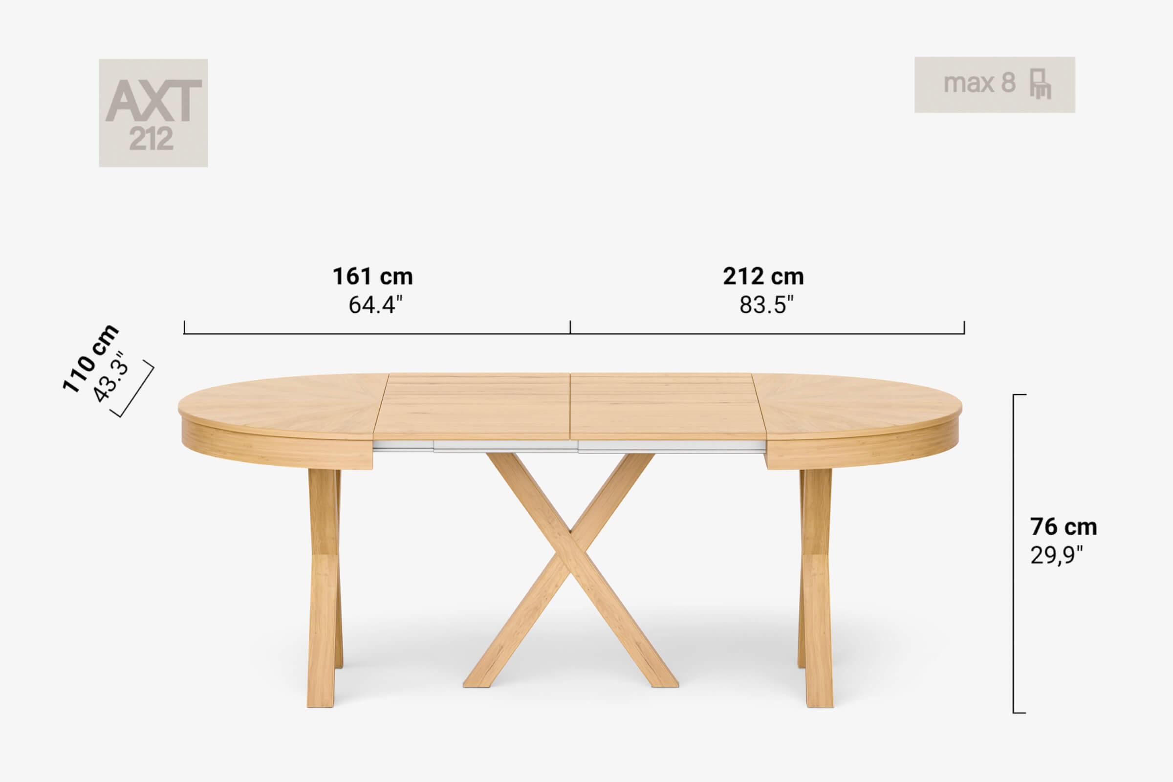 Table à manger ronde MICHELANGELO
