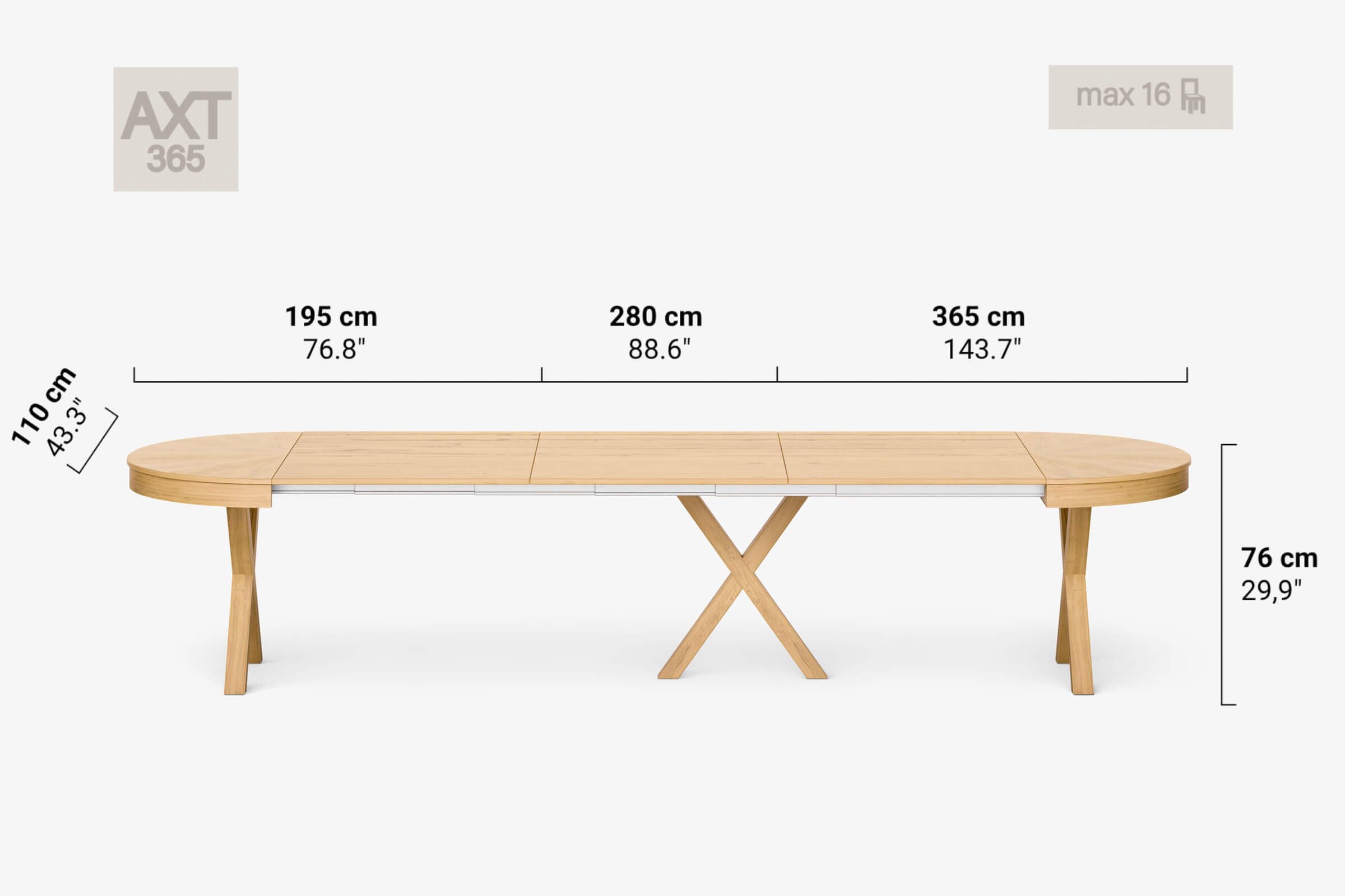 Table à manger ronde MICHELANGELO